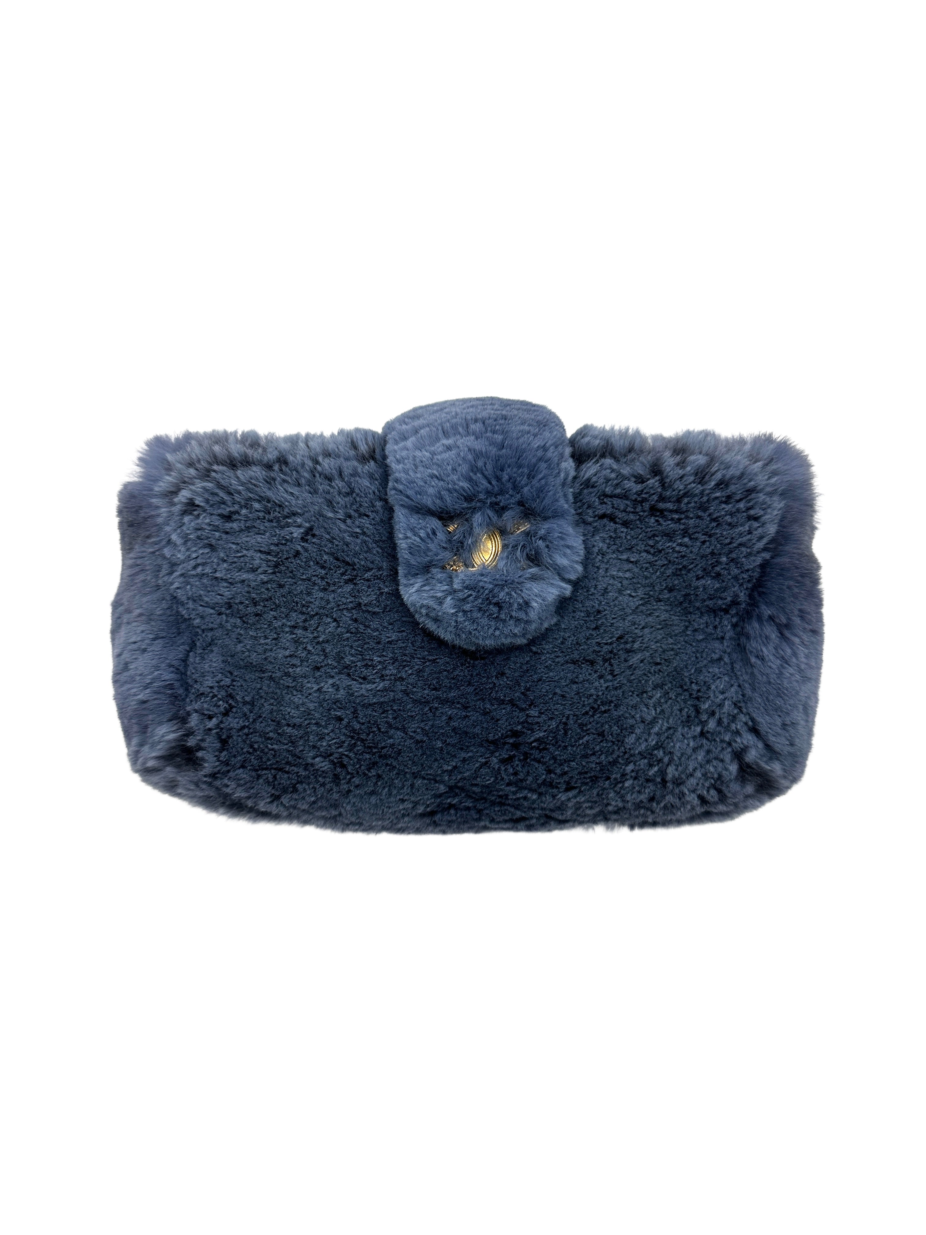Chanel Shearling Pouch Blue Bag(22***21) CC1029