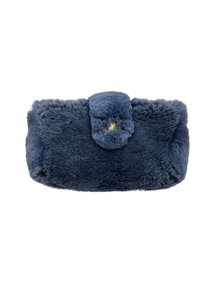Chanel Shearling Pouch Blue Bag(22***21) CC1029