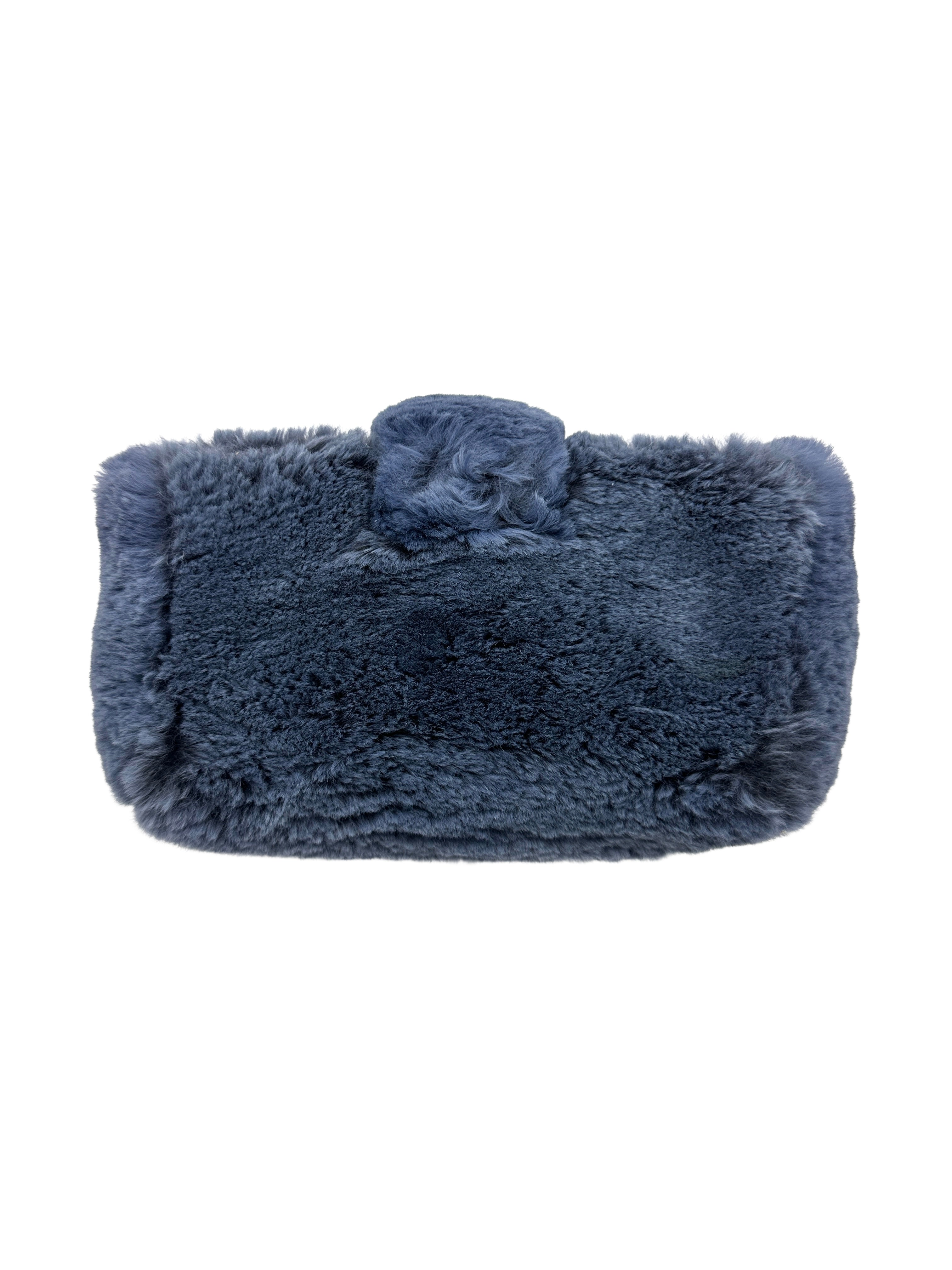 Chanel Shearling Pouch Blue Bag(22***21) CC1029
