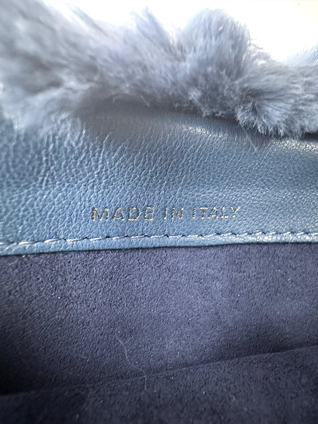 Chanel Shearling Pouch Blue Bag(22***21) CC1029