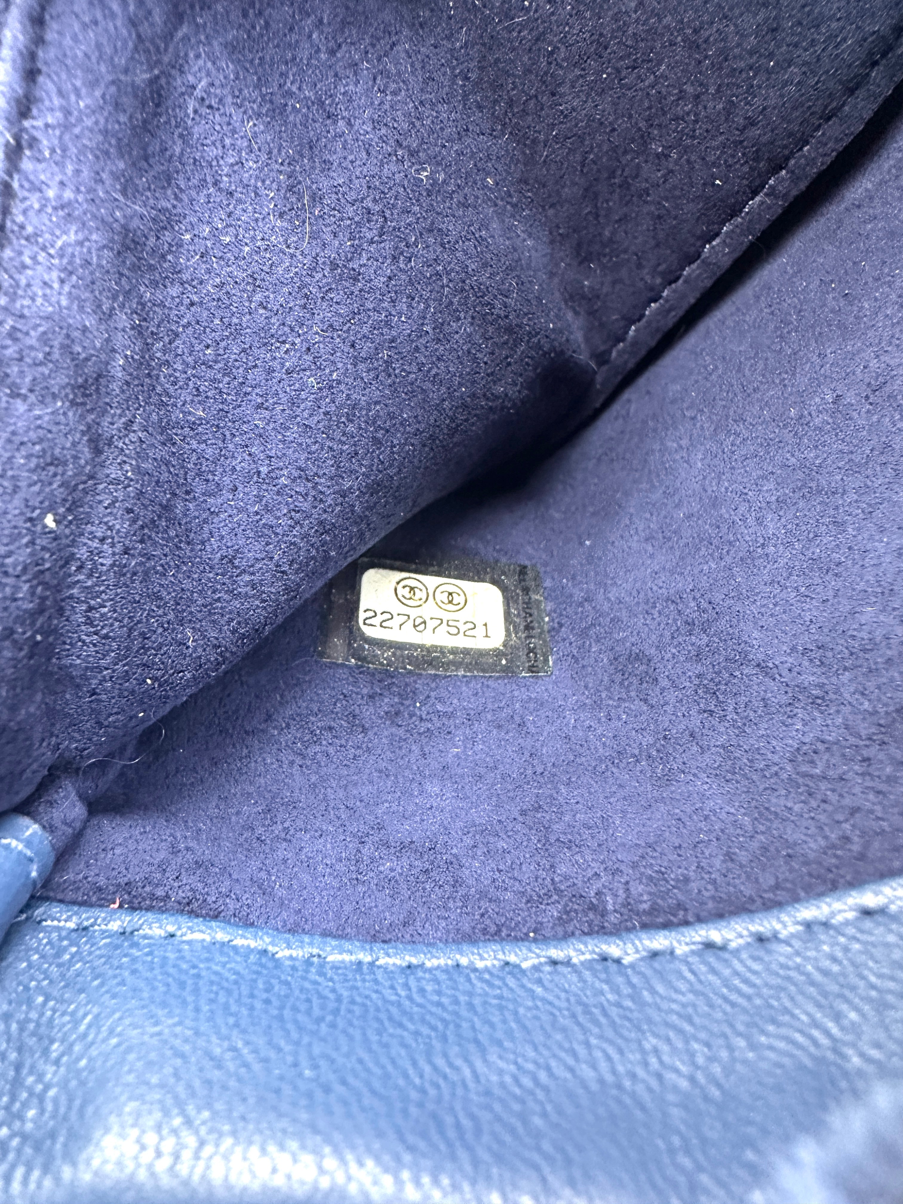 Chanel Shearling Pouch Blue Bag(22***21) CC1029