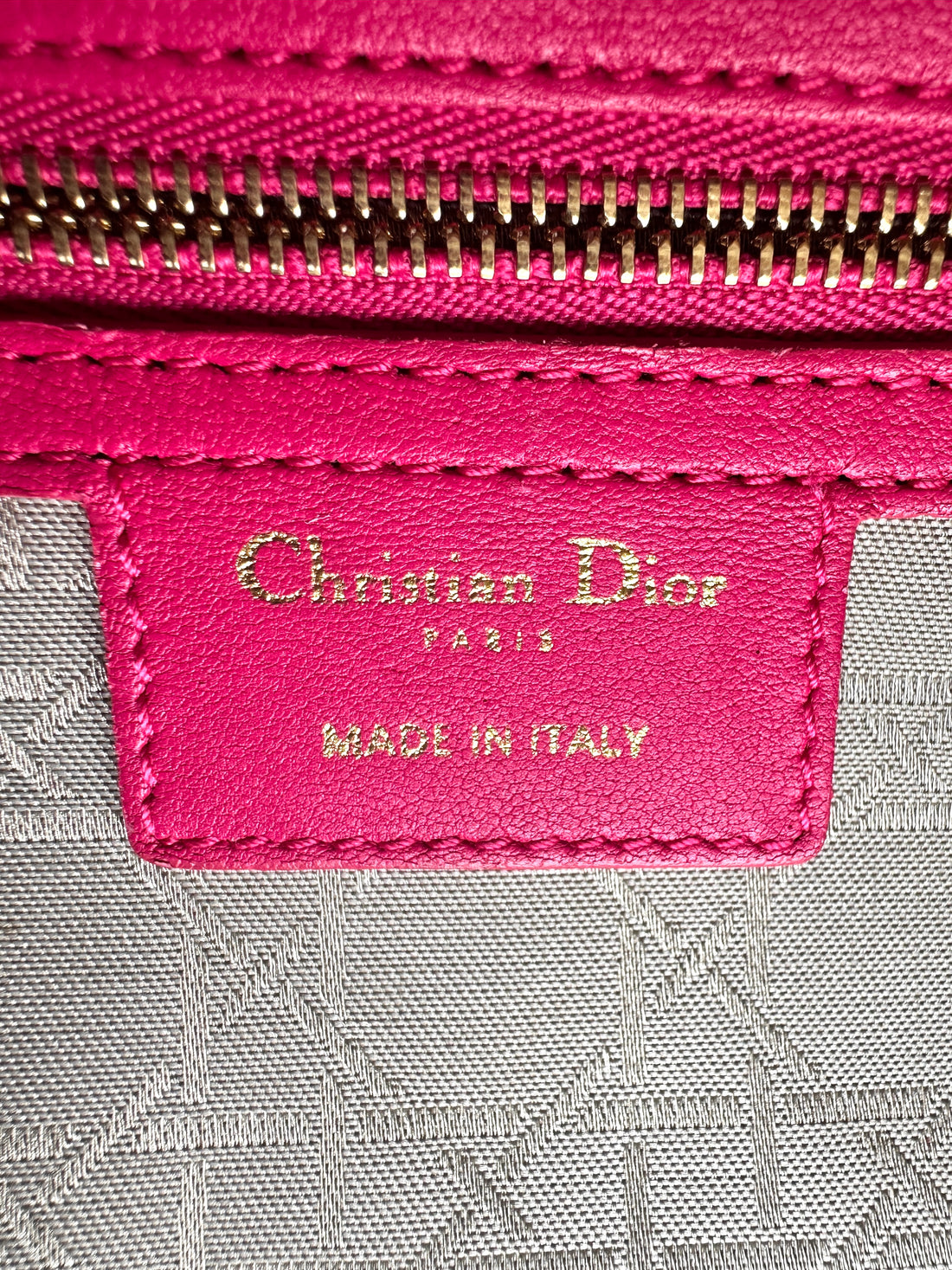Christian Dior Lady Dior Lambskin Cannage in Cherry Red with Gold Buckle DR354