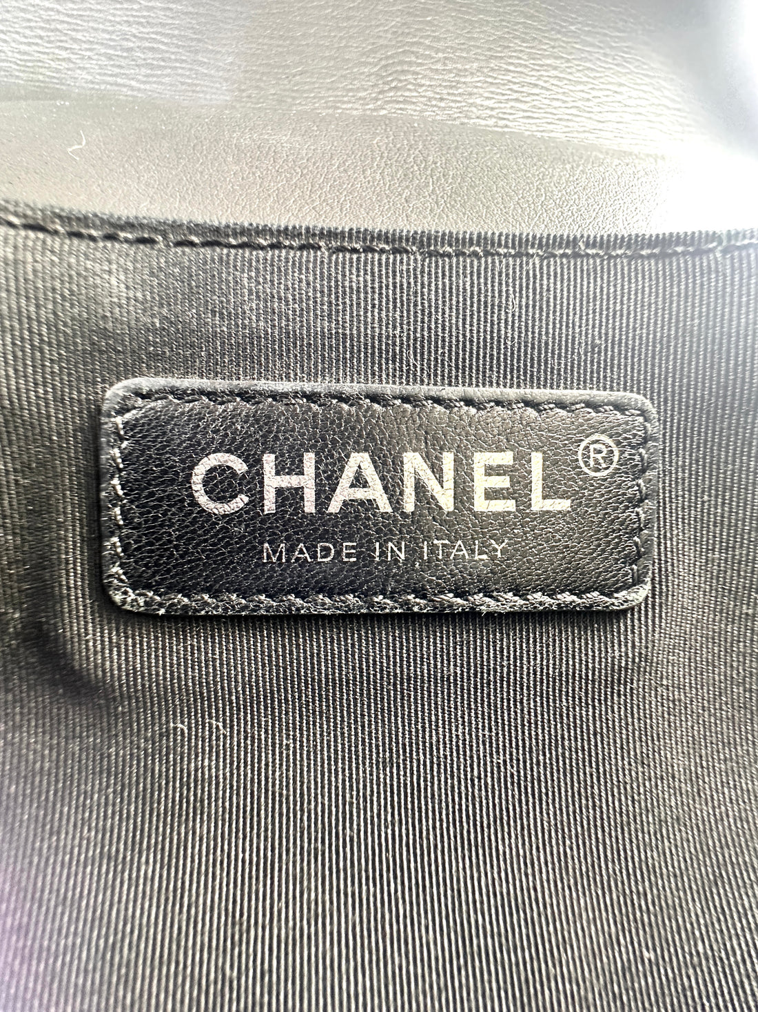 Chanel Gray Woven Design Medium Leboy Chain Bag(23***27) CC1035