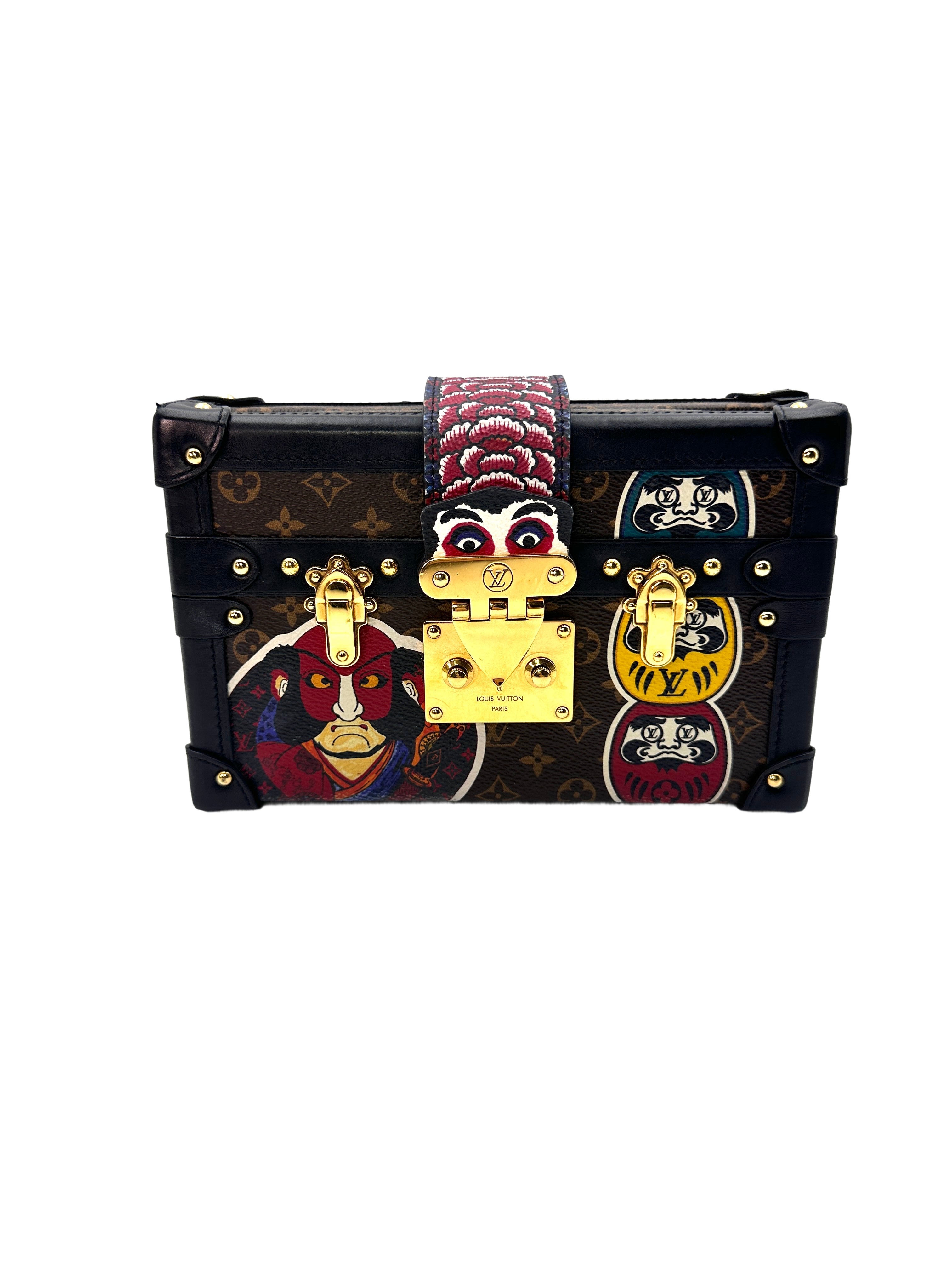 Louis Vuitton Petite Malle Handbag Limited Edition Kabuki Monogram Canvas LV1537