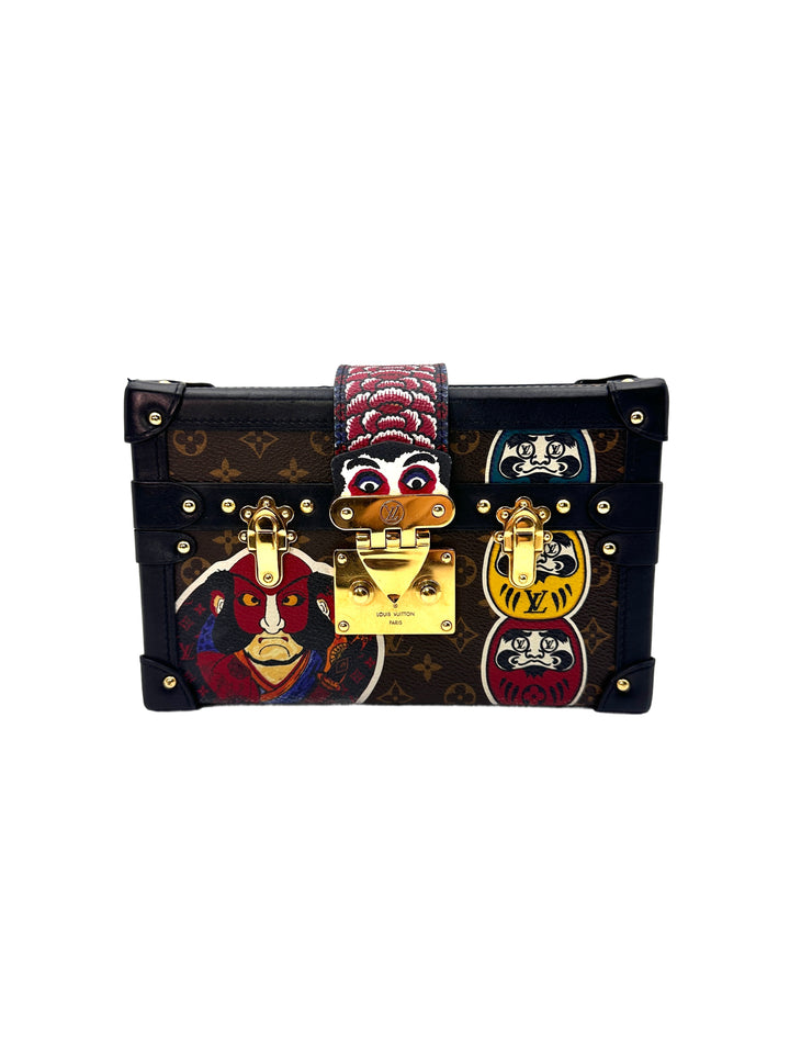 Louis Vuitton Petite Malle Handbag Limited Edition Kabuki Monogram Canvas LV1537