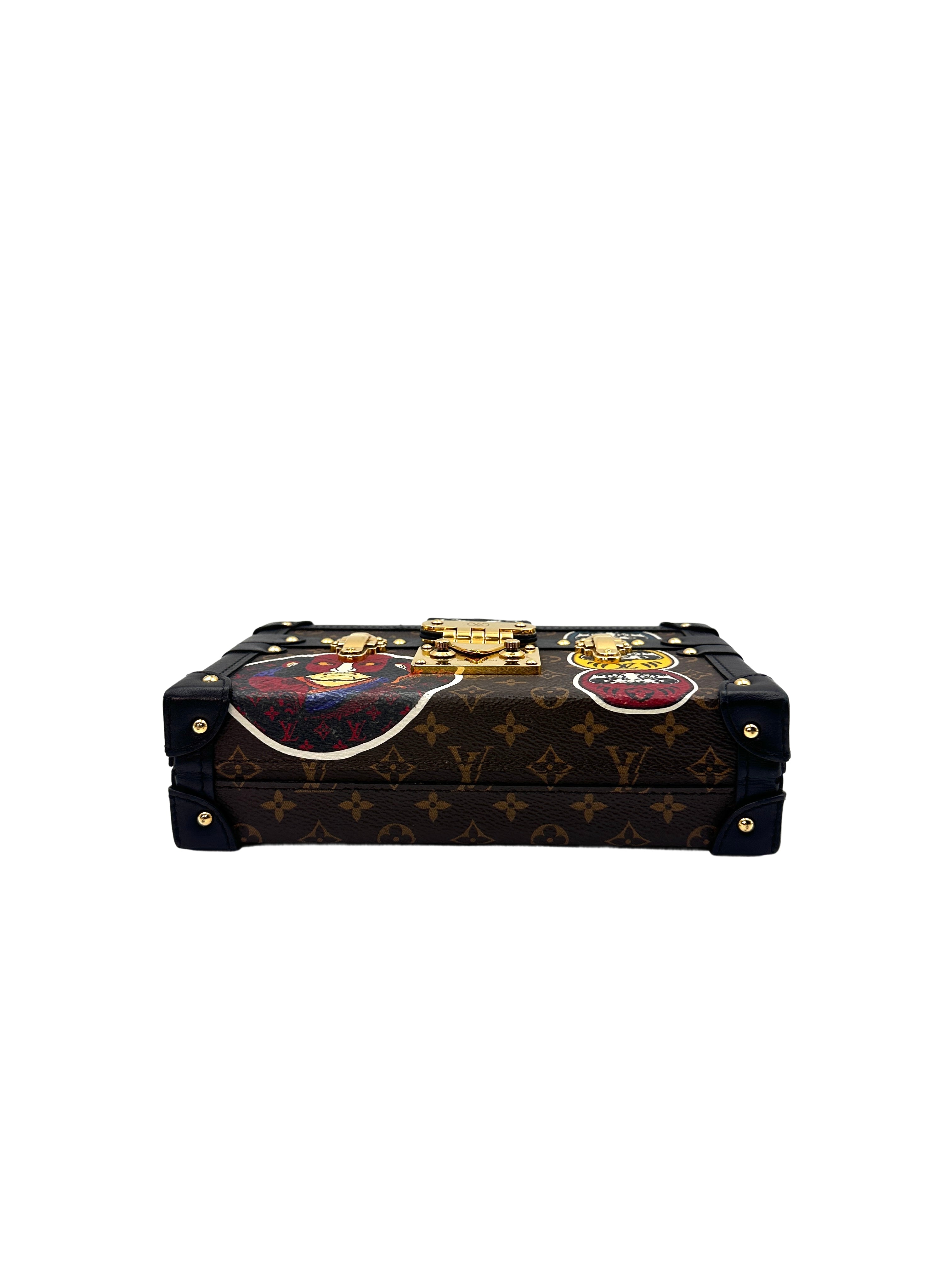 Louis Vuitton Petite Malle Handbag Limited Edition Kabuki Monogram Canvas LV1537