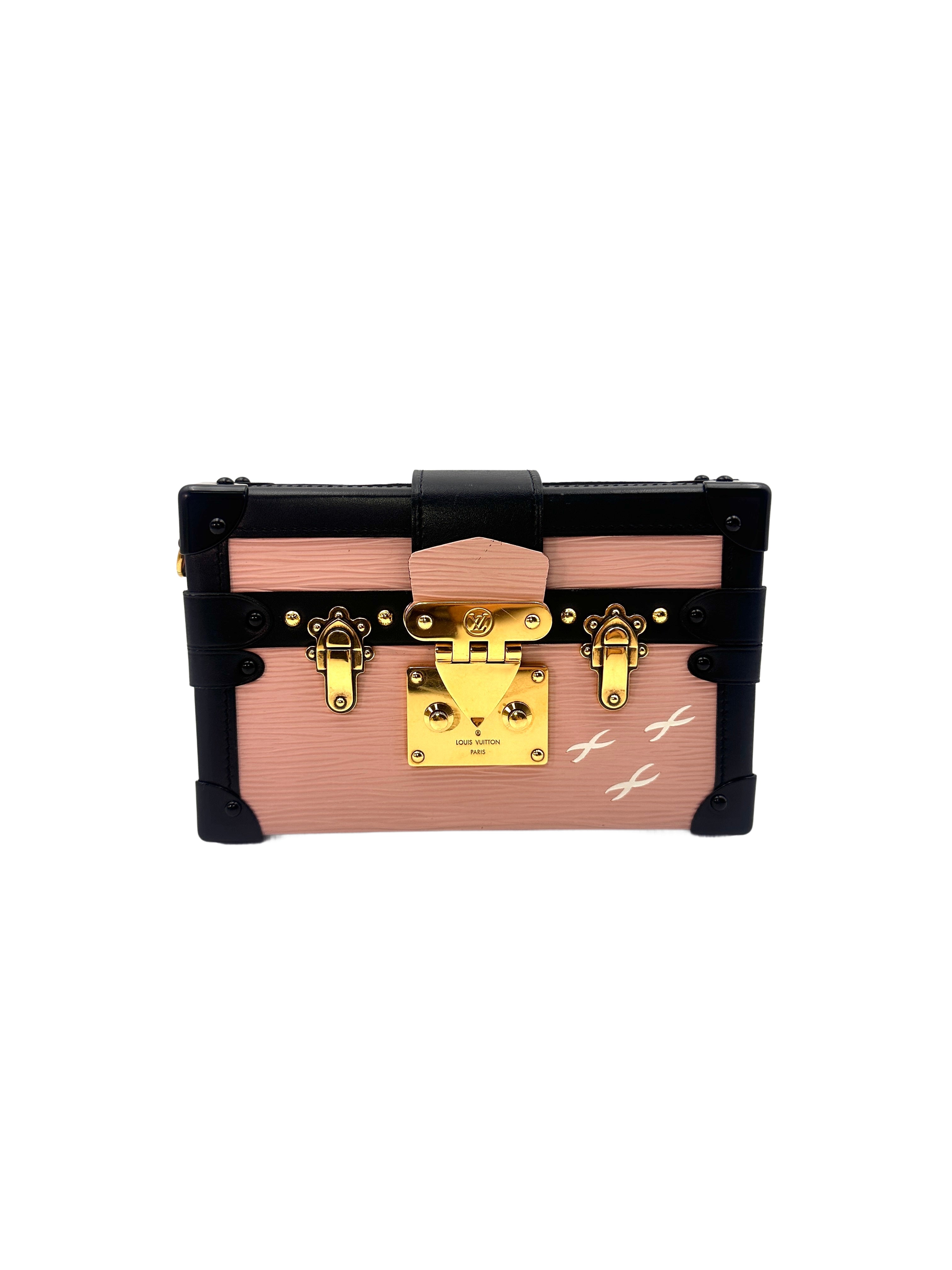 Louis Vuitton Epi Petite Malle Crossbody Bag Pink LV1544