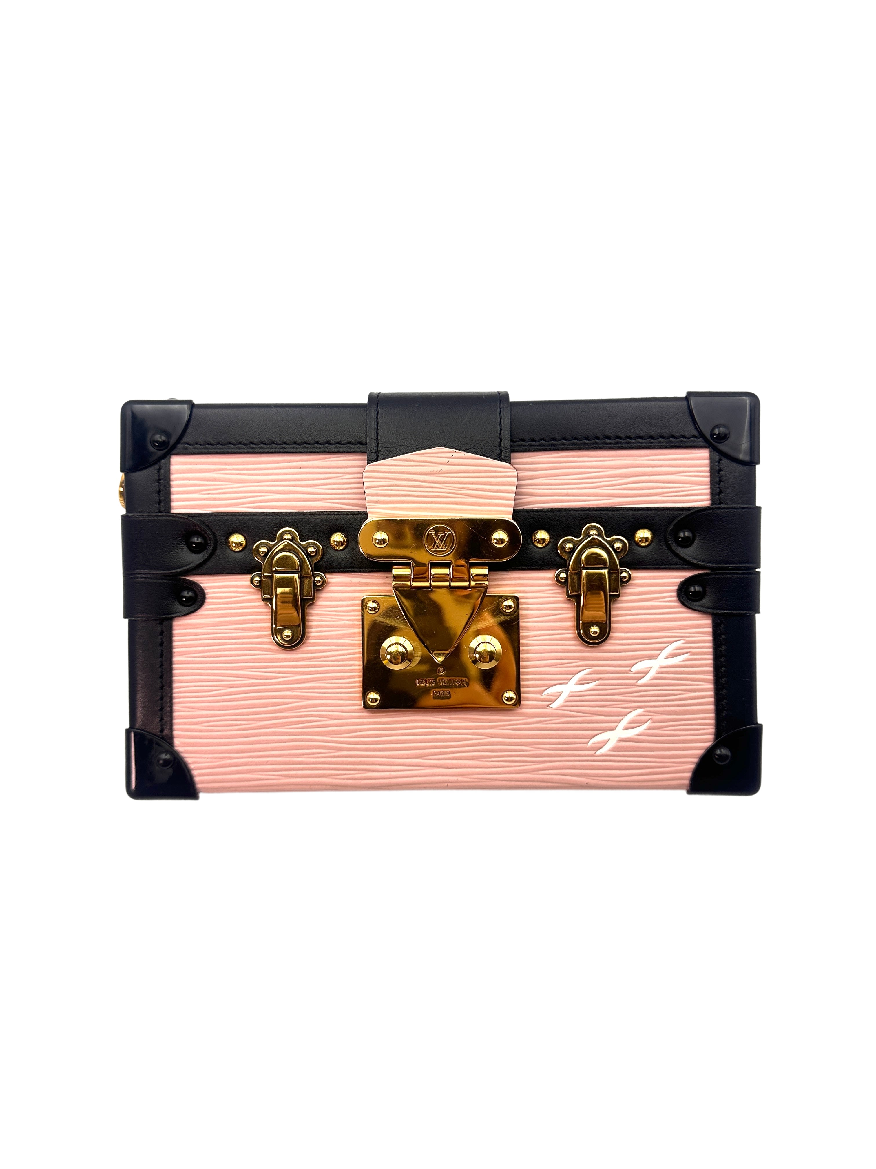 Louis Vuitton Epi Petite Malle Crossbody Bag Pink LV1544