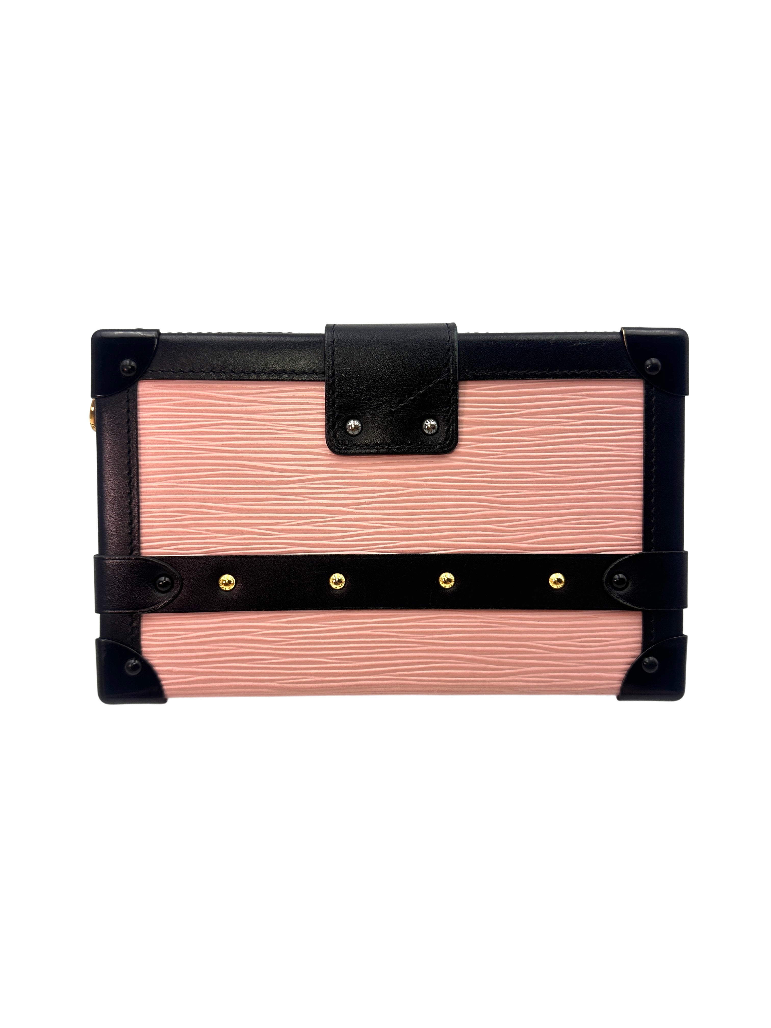 Louis Vuitton Epi Petite Malle Crossbody Bag Pink LV1544