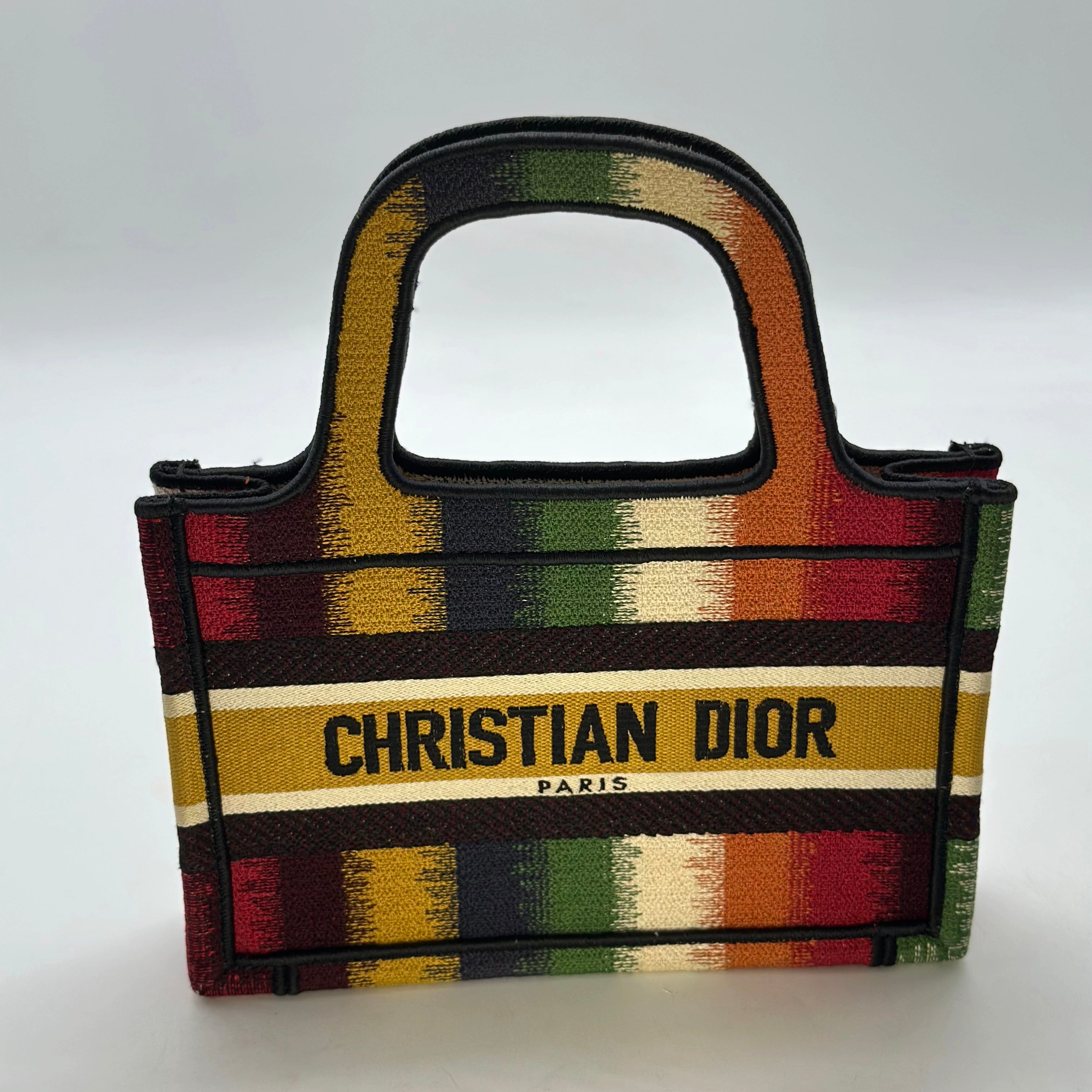Chrsitian DIor Booktote Mini D Strip Multicolor Yellow (50-MA-0211) dr196