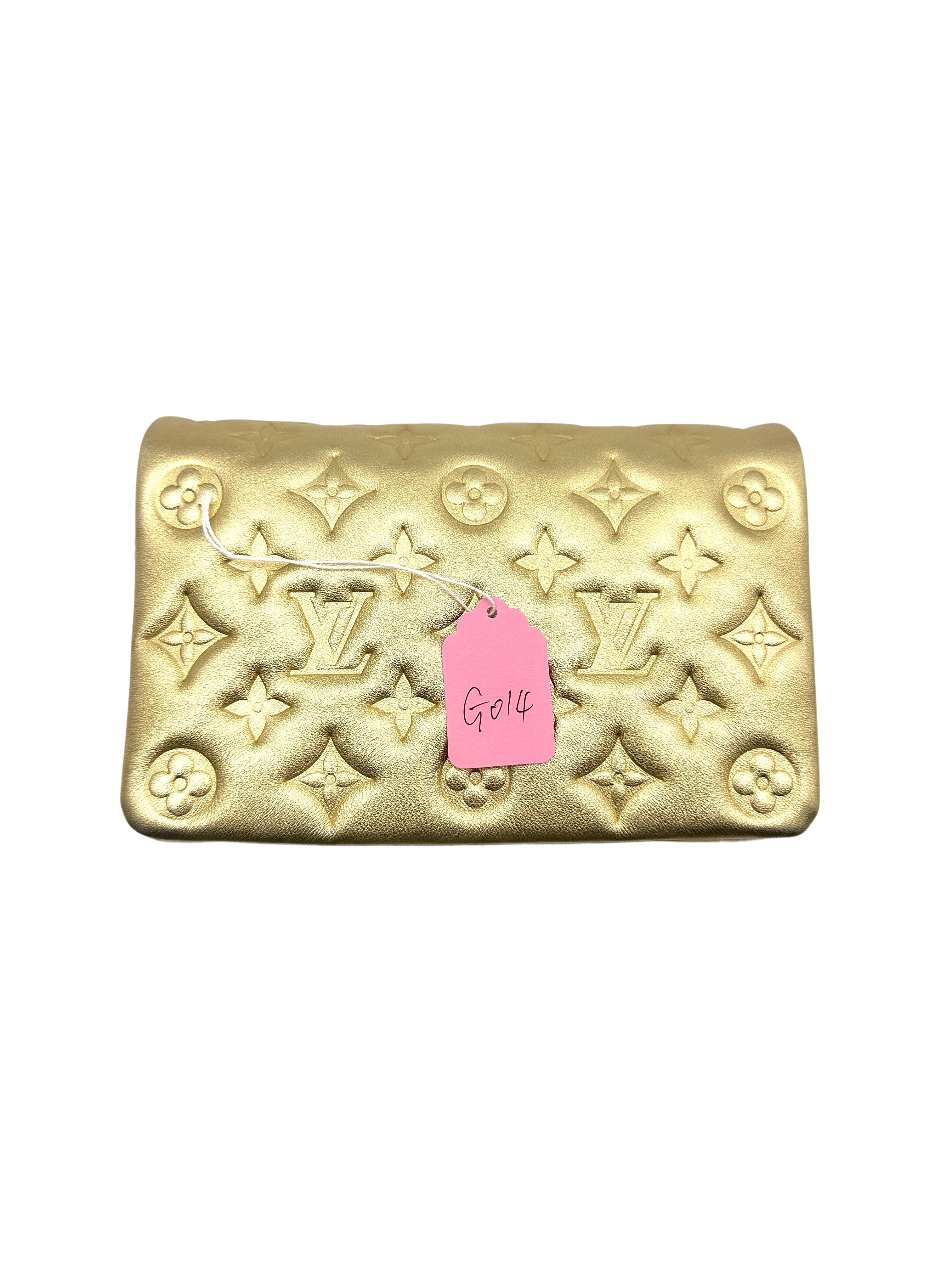 Louis Vuitton Pochette Coussin Crossbody Bag Shoulder Purse Gold G014
