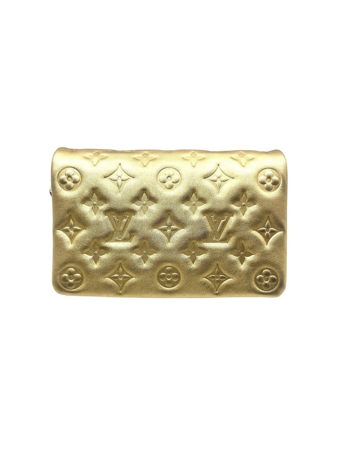 Louis Vuitton Pochette Coussin Crossbody Bag Shoulder Purse Gold G014