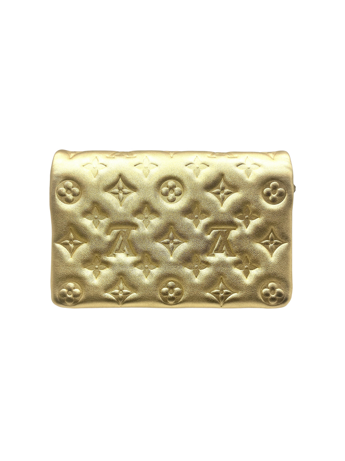 Louis Vuitton Pochette Coussin Crossbody Bag Shoulder Purse Gold G014