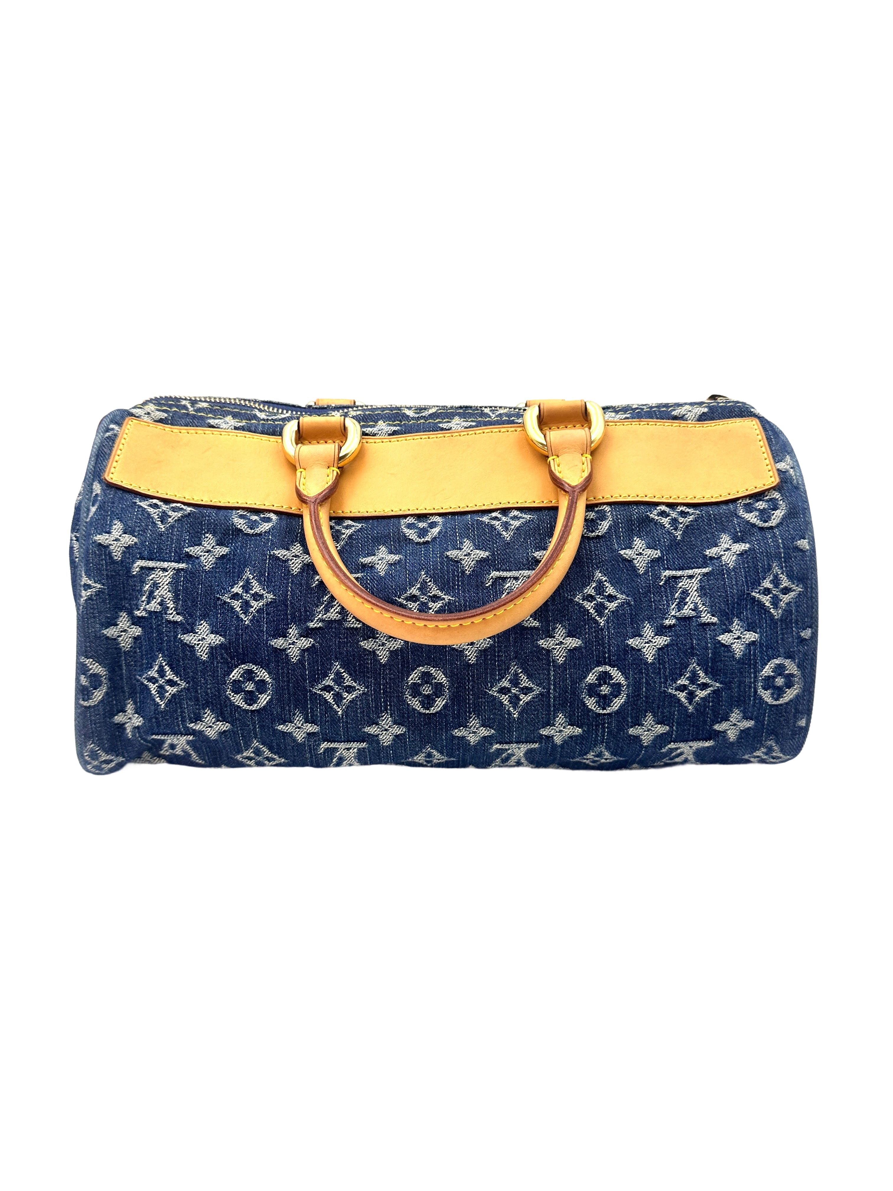 Louis Vuitton  Neo Speedy Blue Monogram Denim Handbag G005