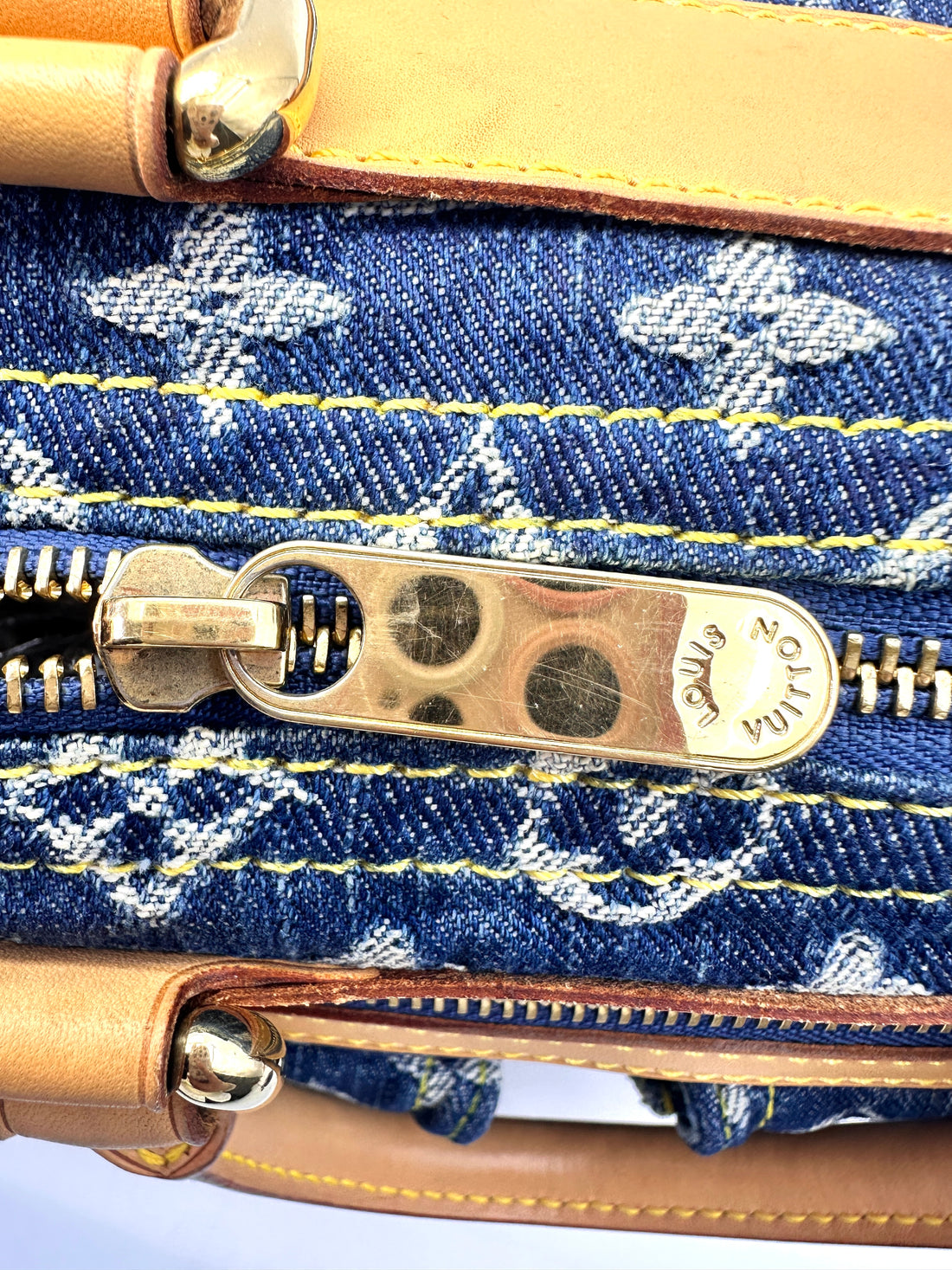 Louis Vuitton  Neo Speedy Blue Monogram Denim Handbag G005