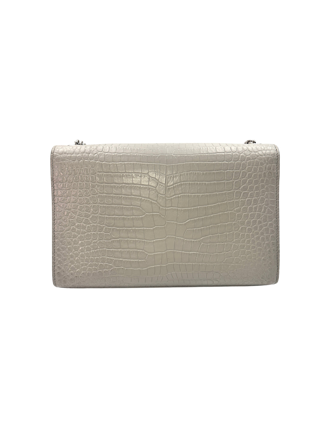 Saint Laurent Cro Embossed Leather Medium Kate  Tassel Chain Shoulder Bag G011