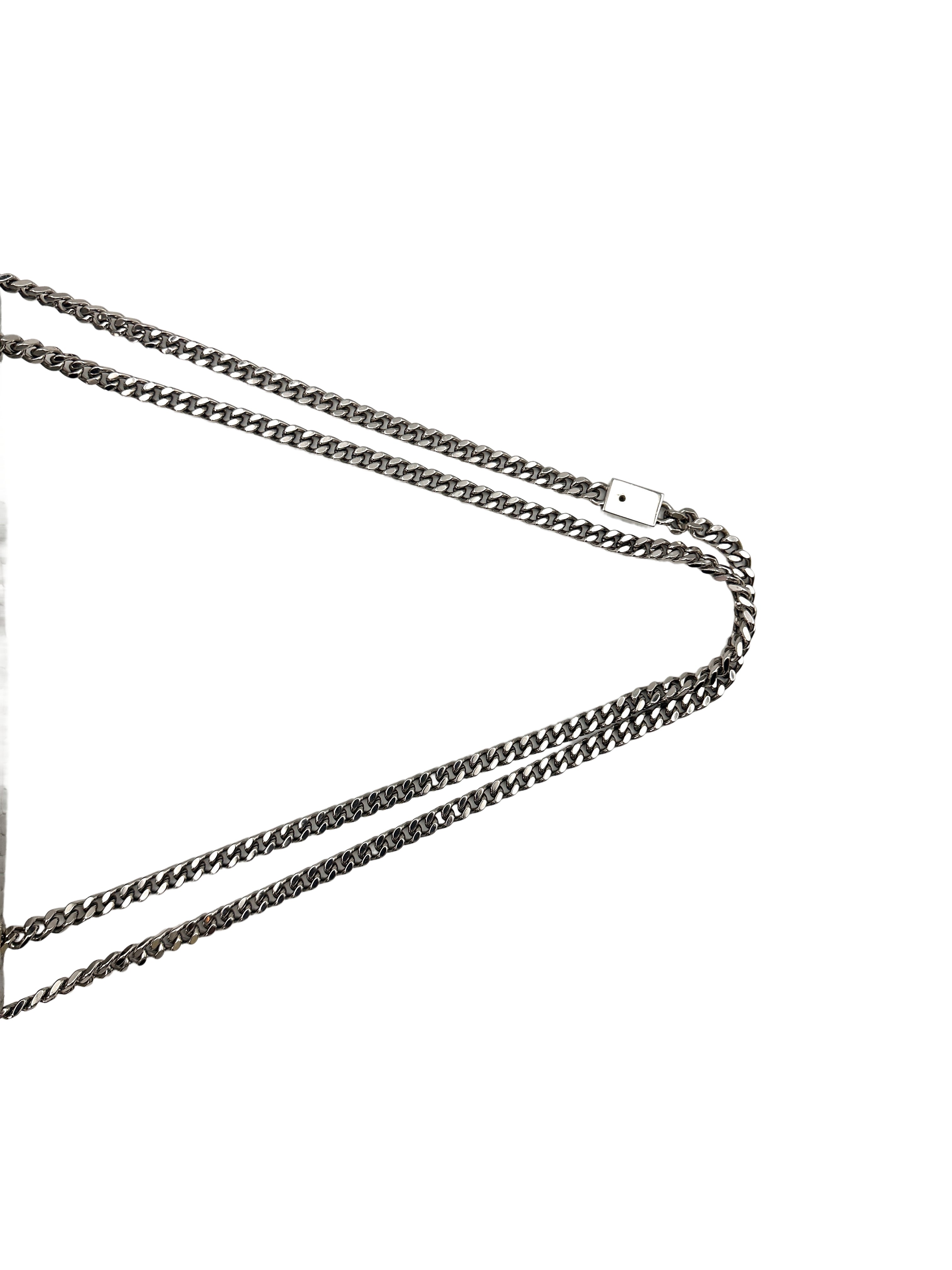 Saint Laurent Cro Embossed Leather Medium Kate  Tassel Chain Shoulder Bag G011