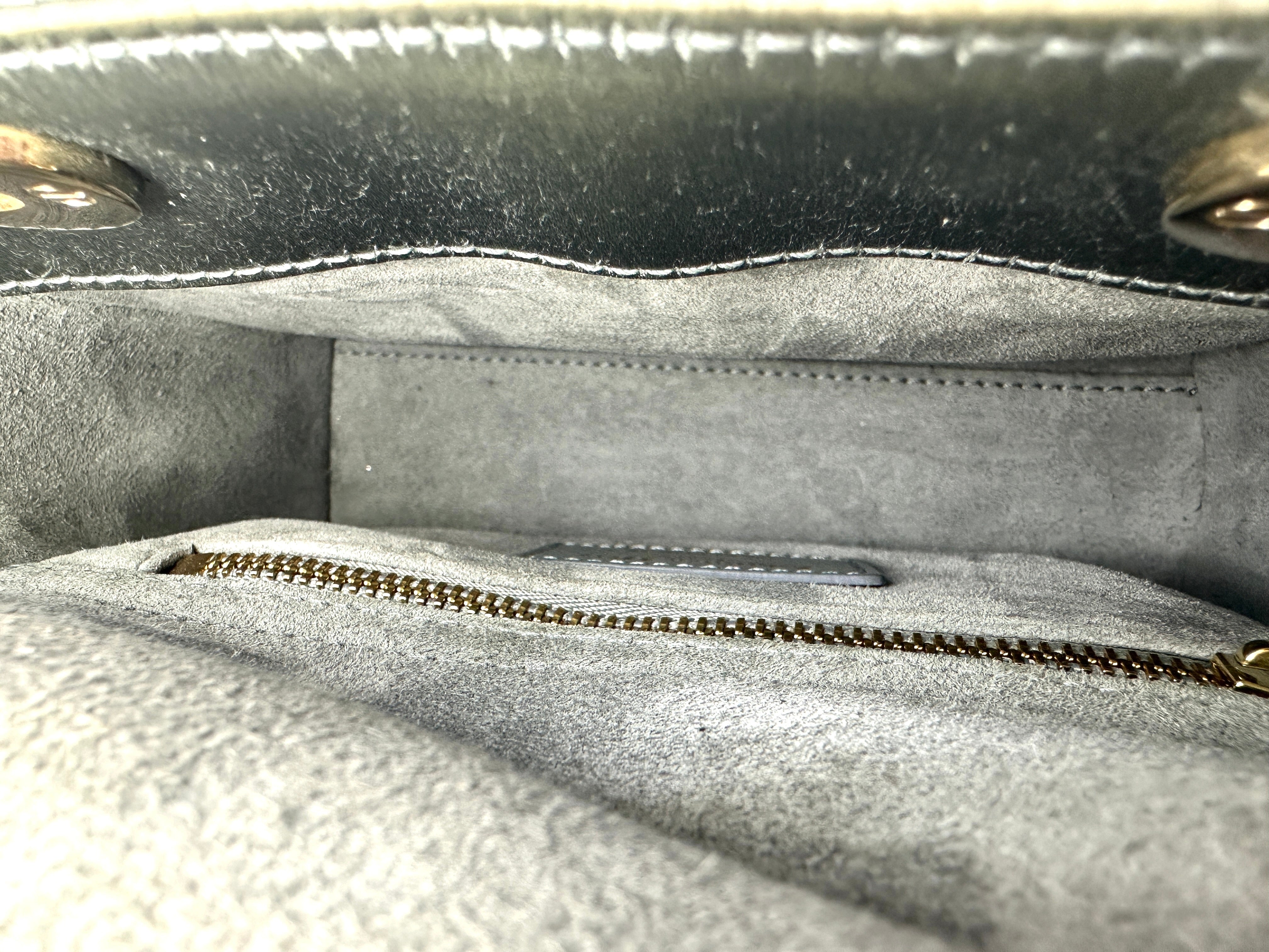 Christian Dior Small Lady Dior My ABCDior Bag Clay Green Cannage Lambskin G010