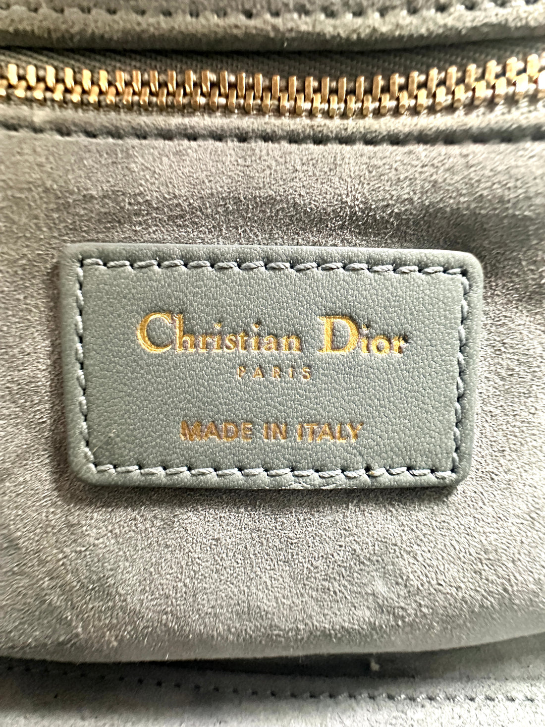 Christian Dior Small Lady Dior My ABCDior Bag Clay Green Cannage Lambskin G010