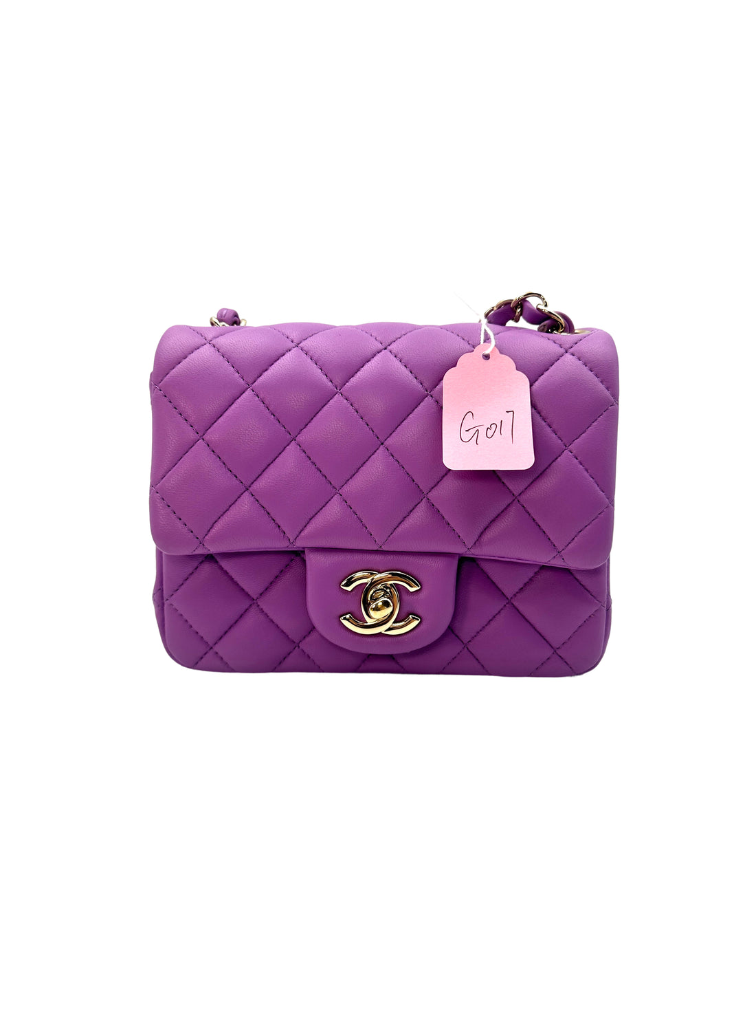 Chanel Purple Quilted Lambskin Classic Flap Bag (CE***39) G017
