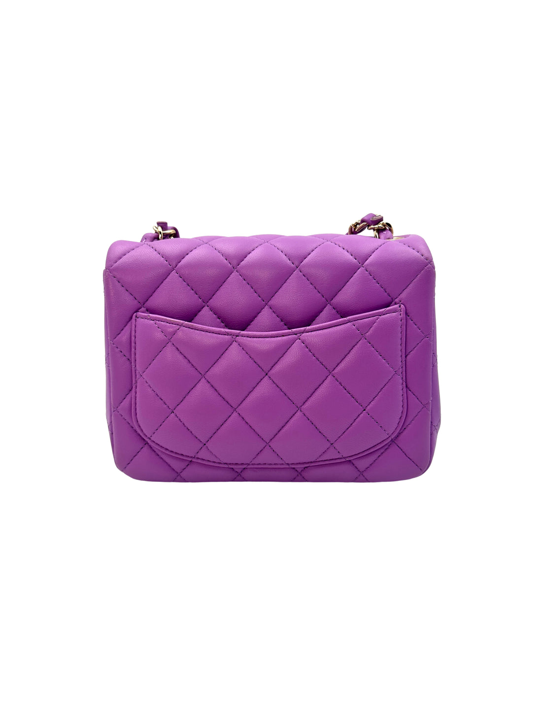 Chanel Purple Quilted Lambskin Classic Flap Bag (CE***39) G017