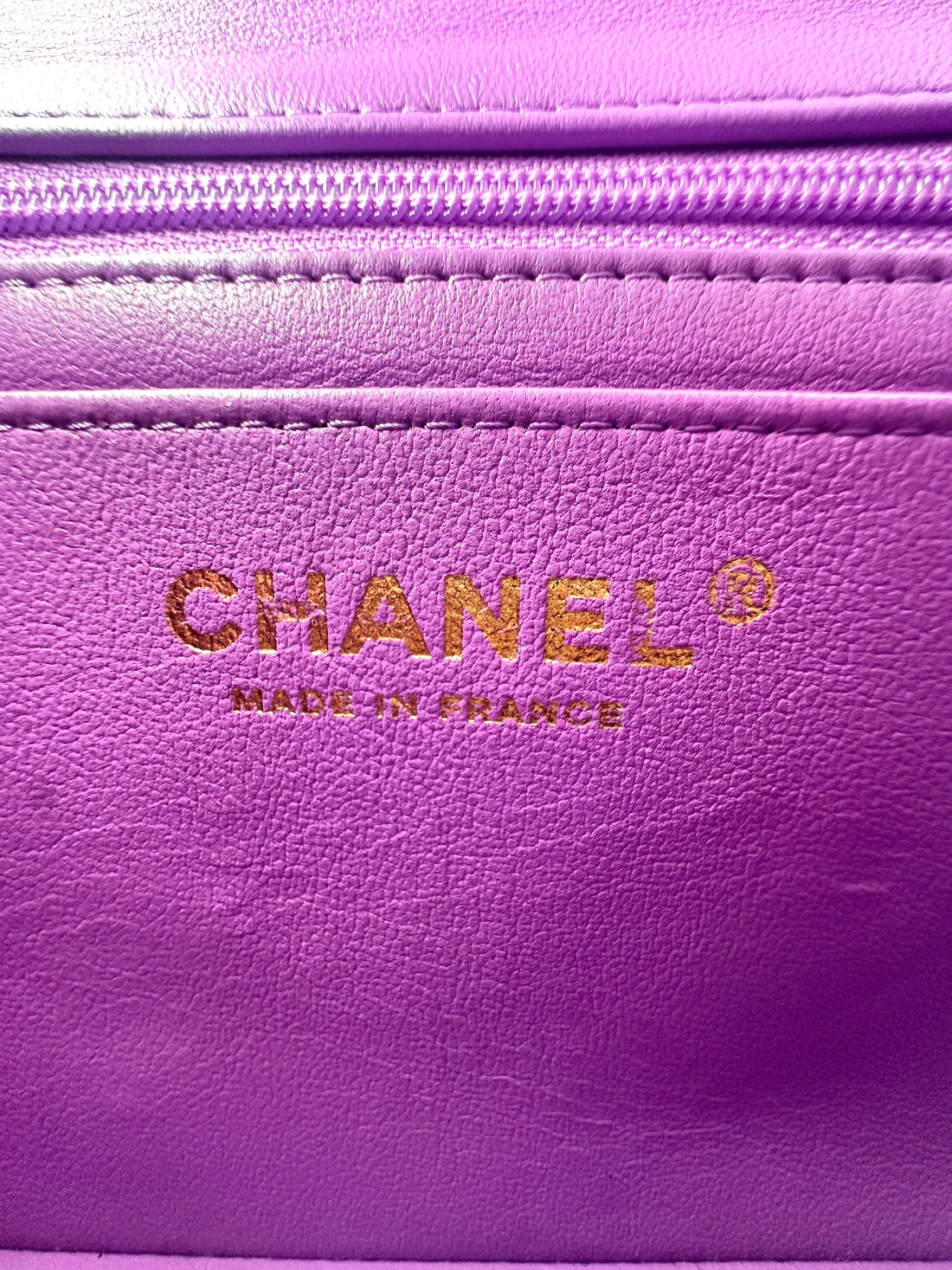 Chanel Purple Quilted Lambskin Classic Flap Bag (CE***39) G017
