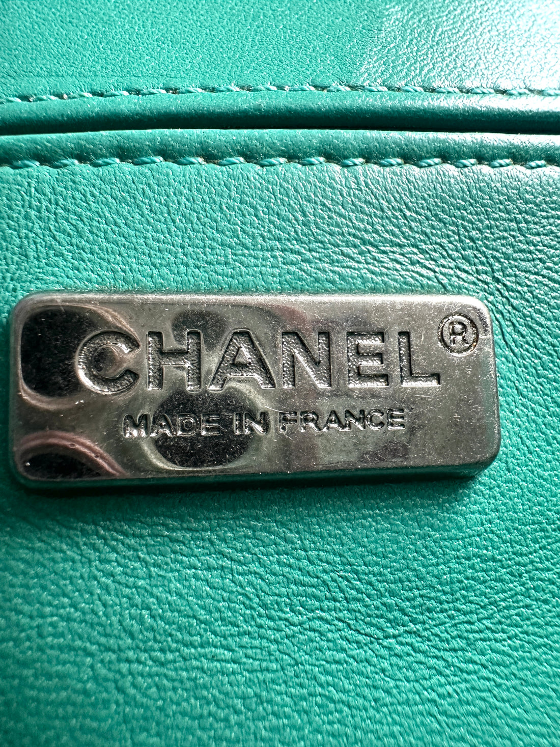 Chanel Green Stingray &Lambskin   Small Boy Flap Bag (20***85) G020