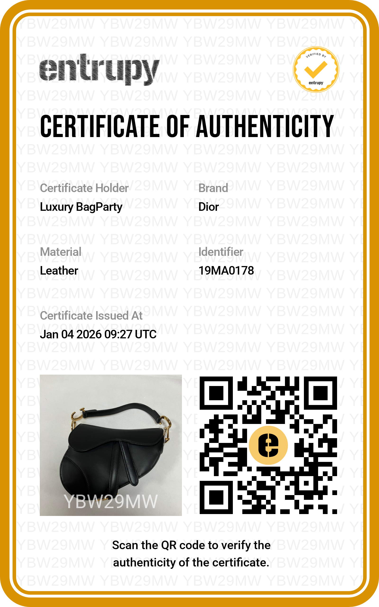 Christian Dior Mini Saddle Bag with Strap Black Grained Calfskin DR358