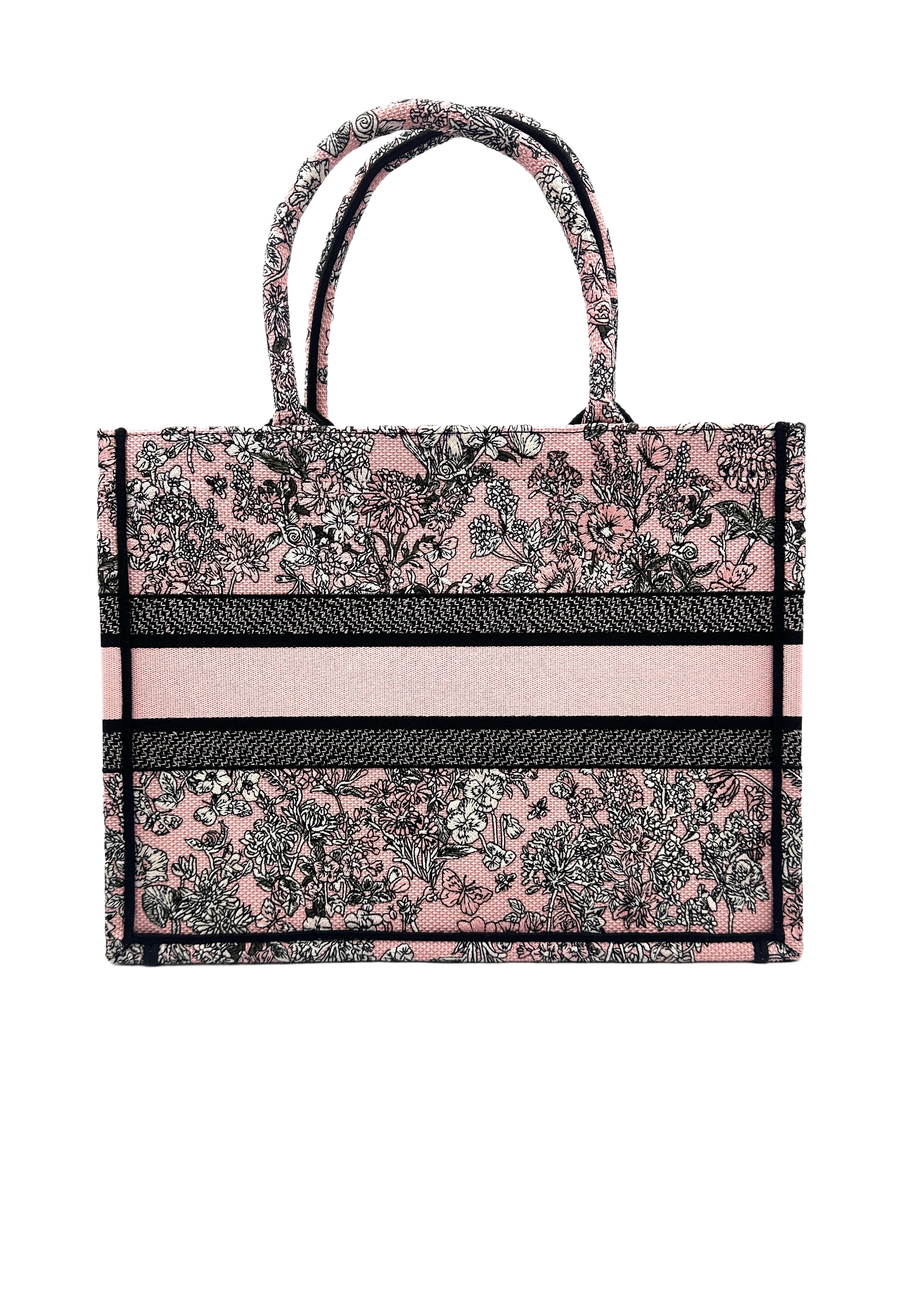 Christian Dior Pink Multicolor Milefiori Embroidery Medium Book Tote (with chip) DRD