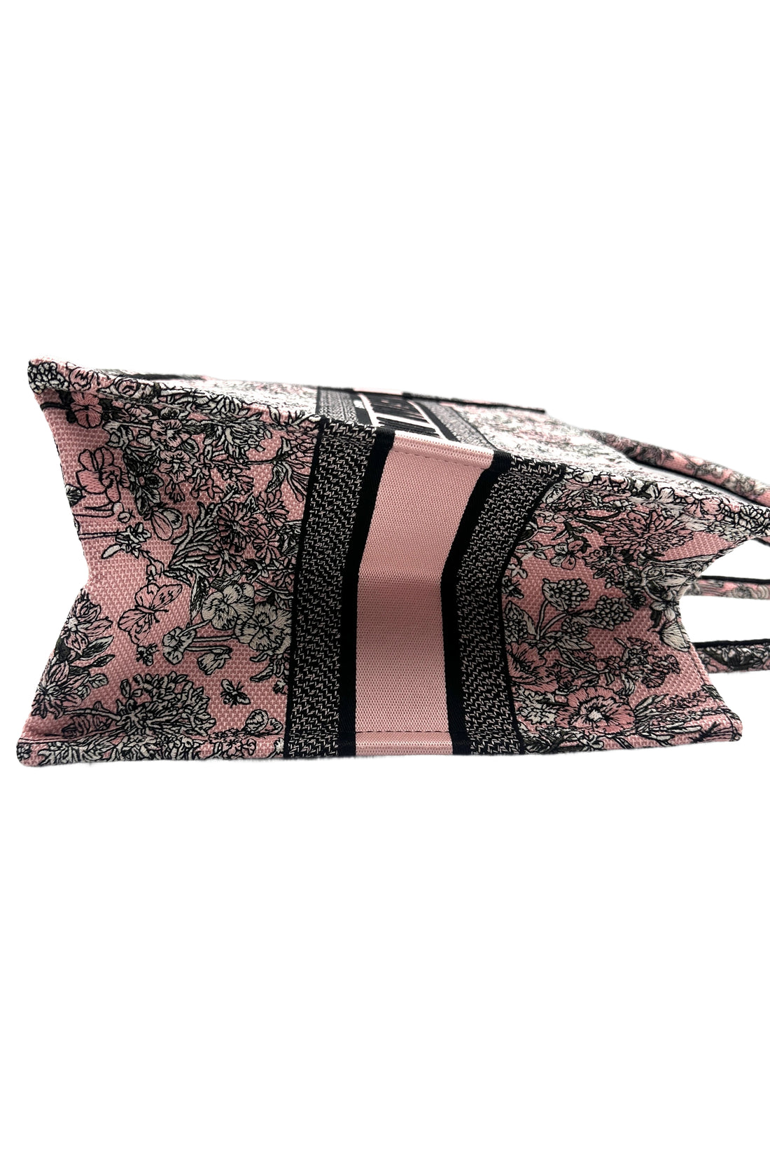 Christian Dior Pink Multicolor Milefiori Embroidery Medium Book Tote (with chip) DRD