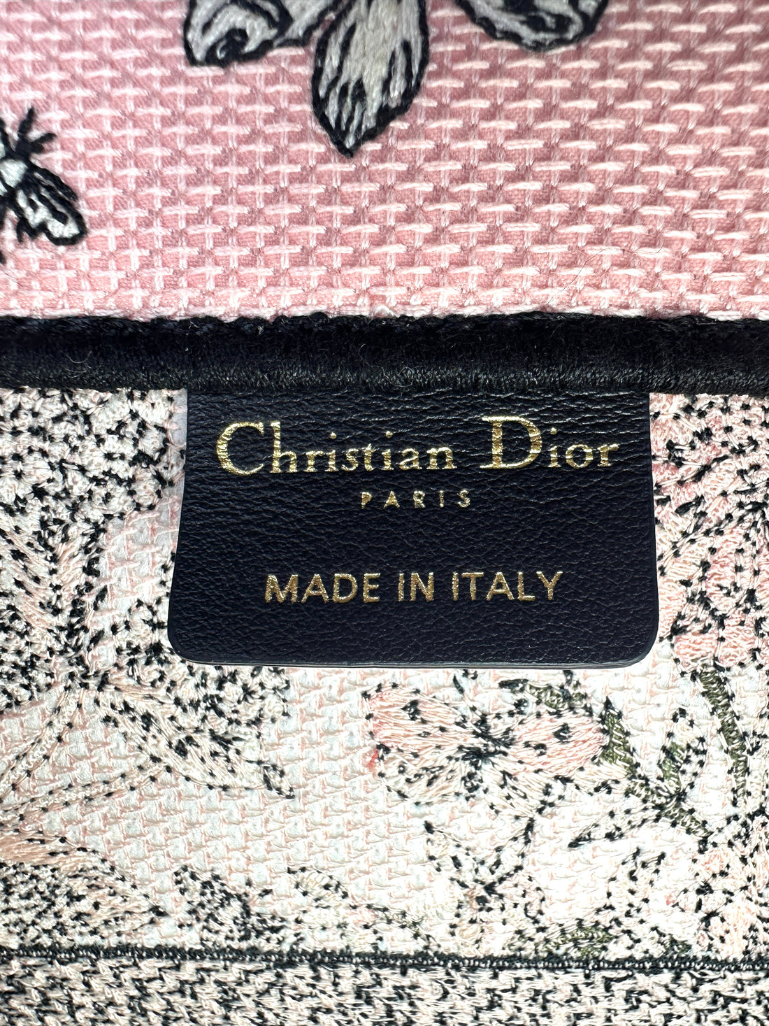 Christian Dior Pink Multicolor Milefiori Embroidery Medium Book Tote (with chip) DRD