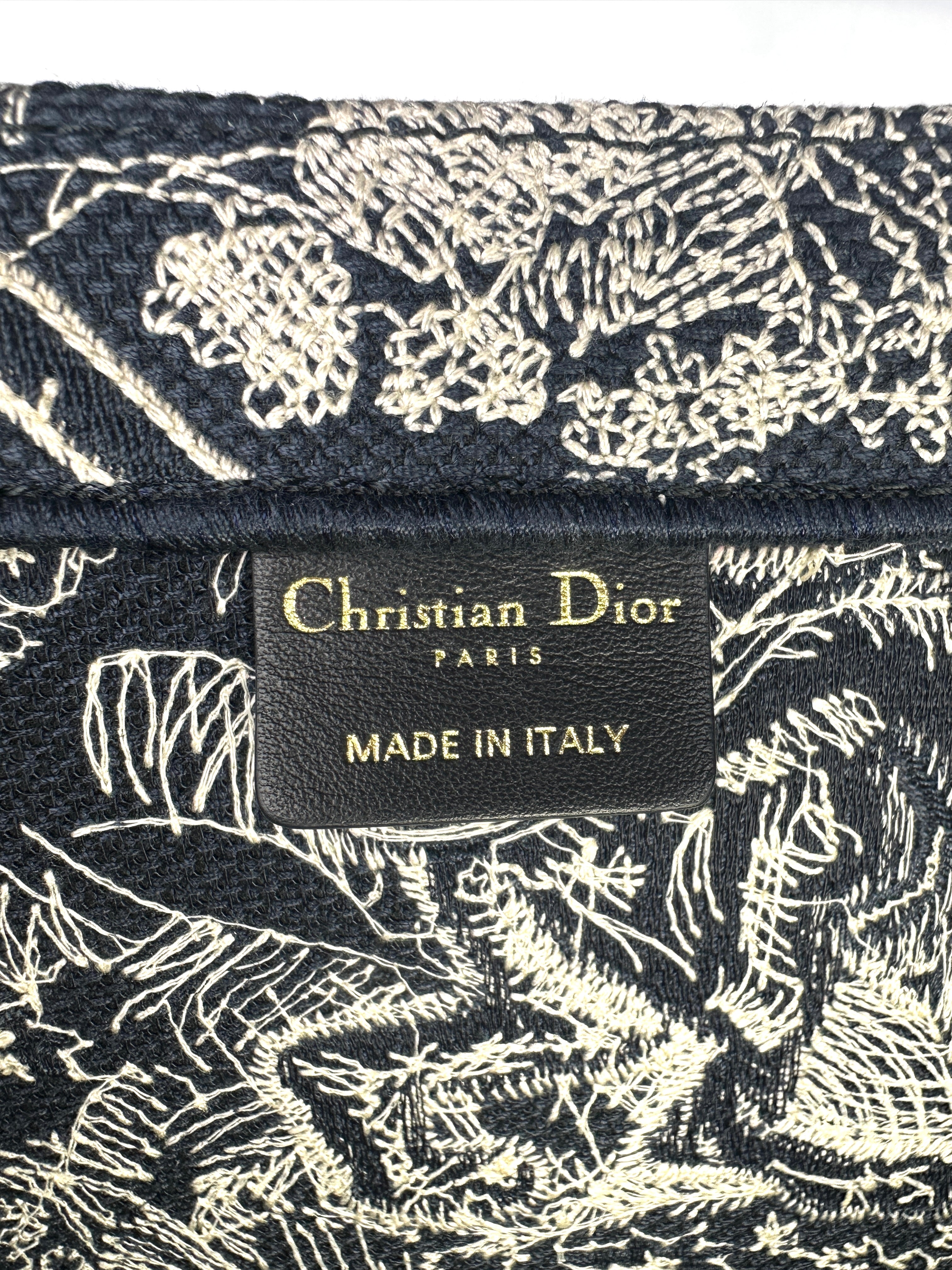 Christian Dior Blue/White Reverse Toile De Jouy Canvas Large Book Tote (with chip) DRC