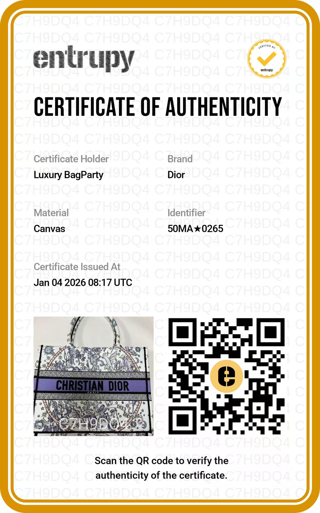 Christian Dior Zodiac Embroidered Medium Book Tote DRA