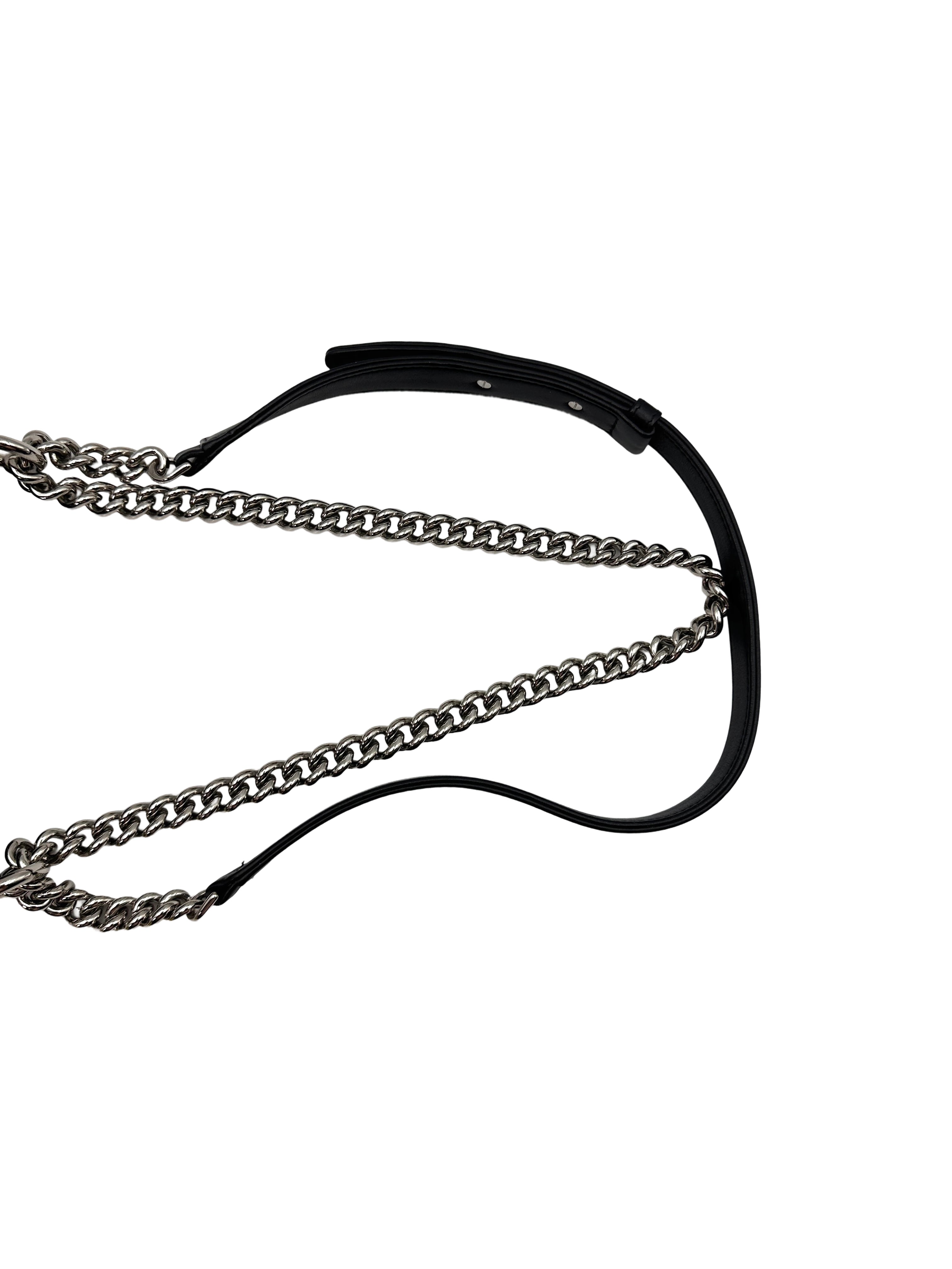 Chanel Tweed Woven Vertical Boy Flap Chain Bag (27***41) CC1050