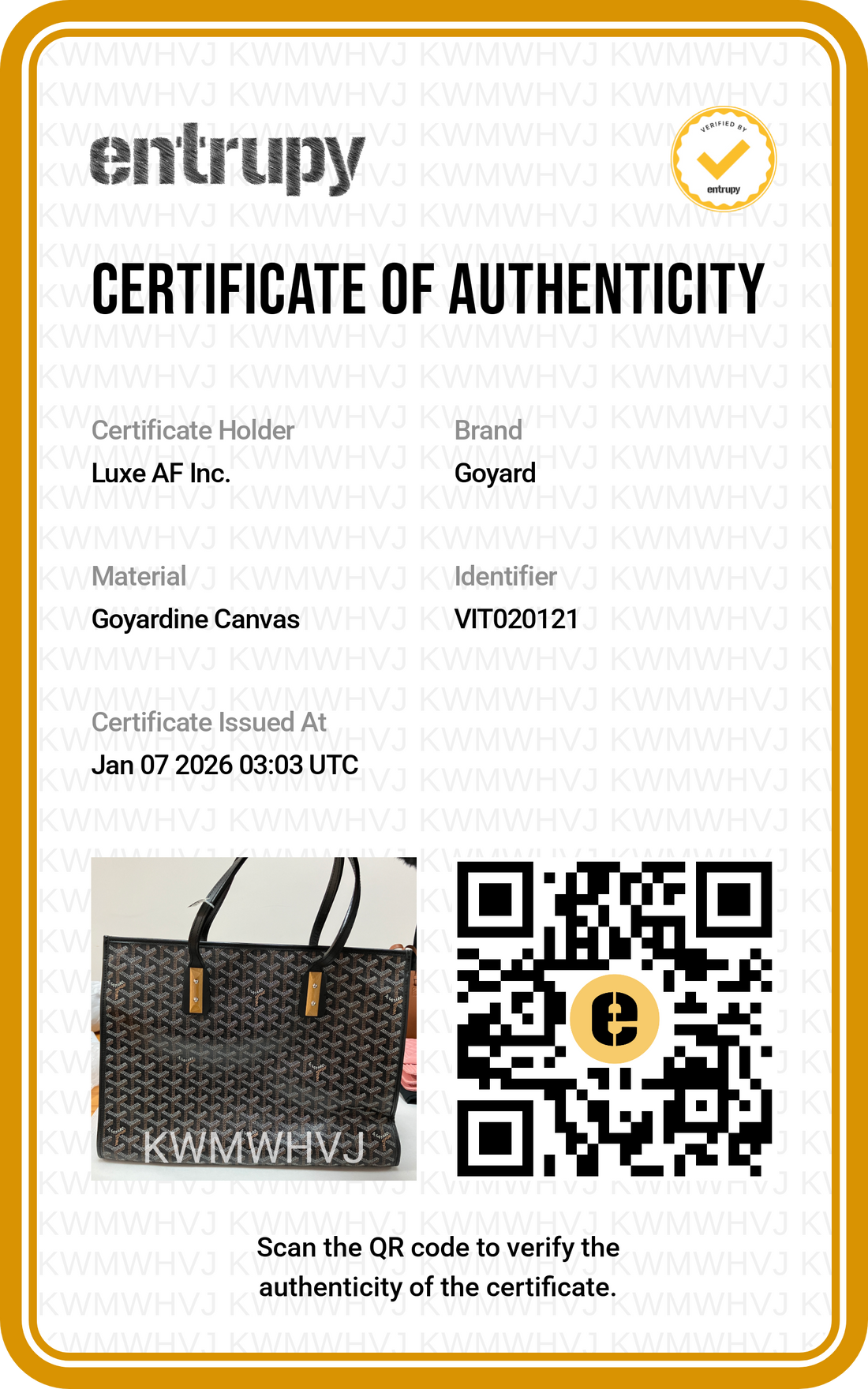 Goyard  Goyardine Marquises Black Tote Bag GR37