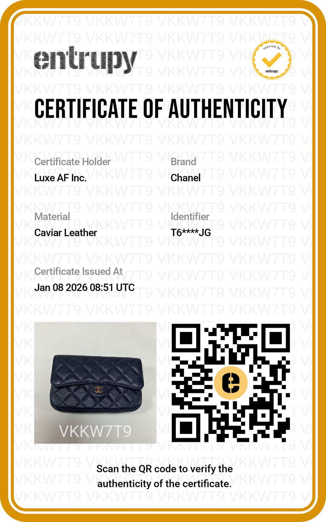 Chanel WOC Navy Blue Caviar Leather Gold Hardware(T6***JG) CC1088