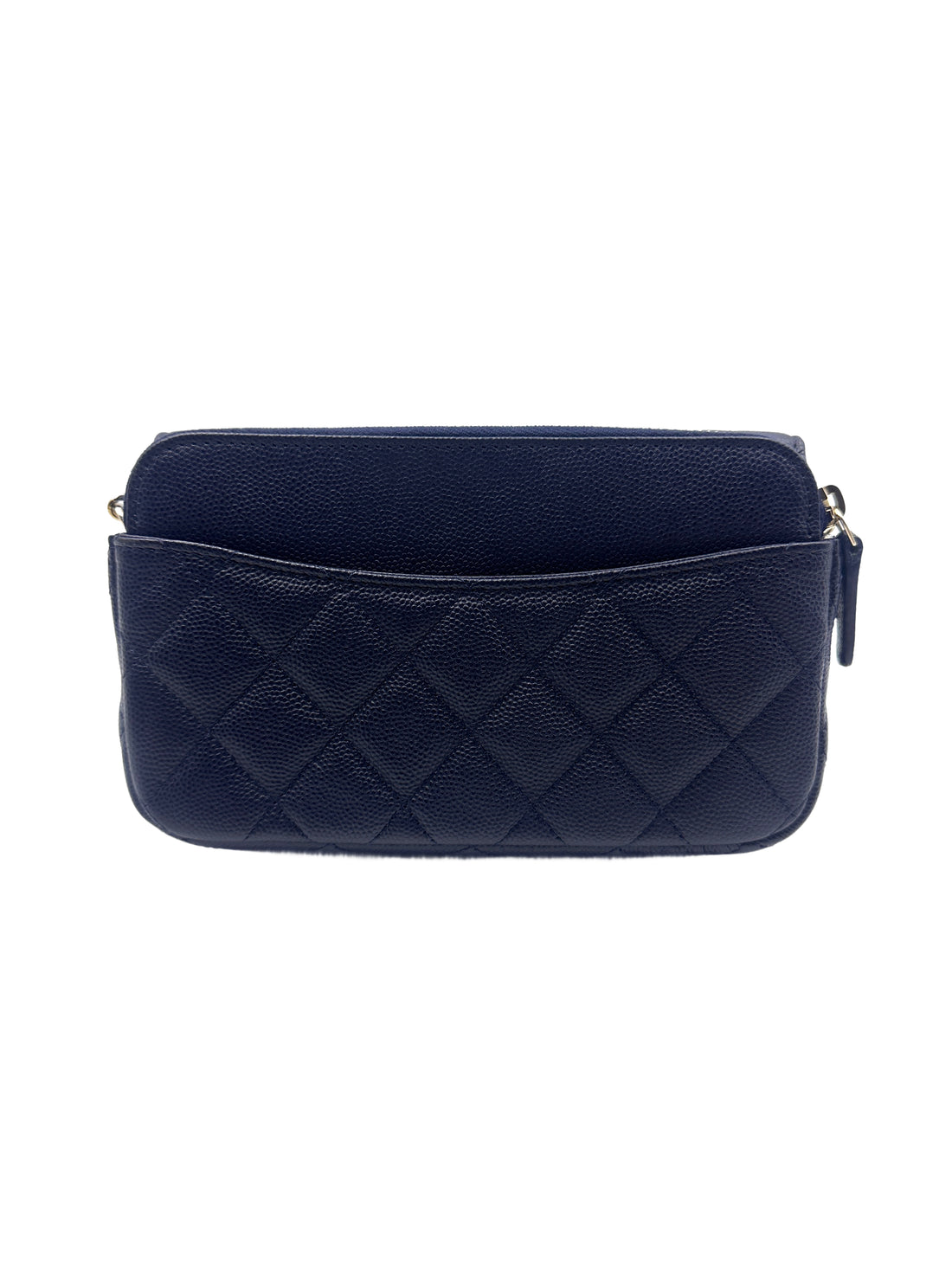 Chanel WOC Navy Blue Caviar Leather Gold Hardware(T6***JG) CC1088