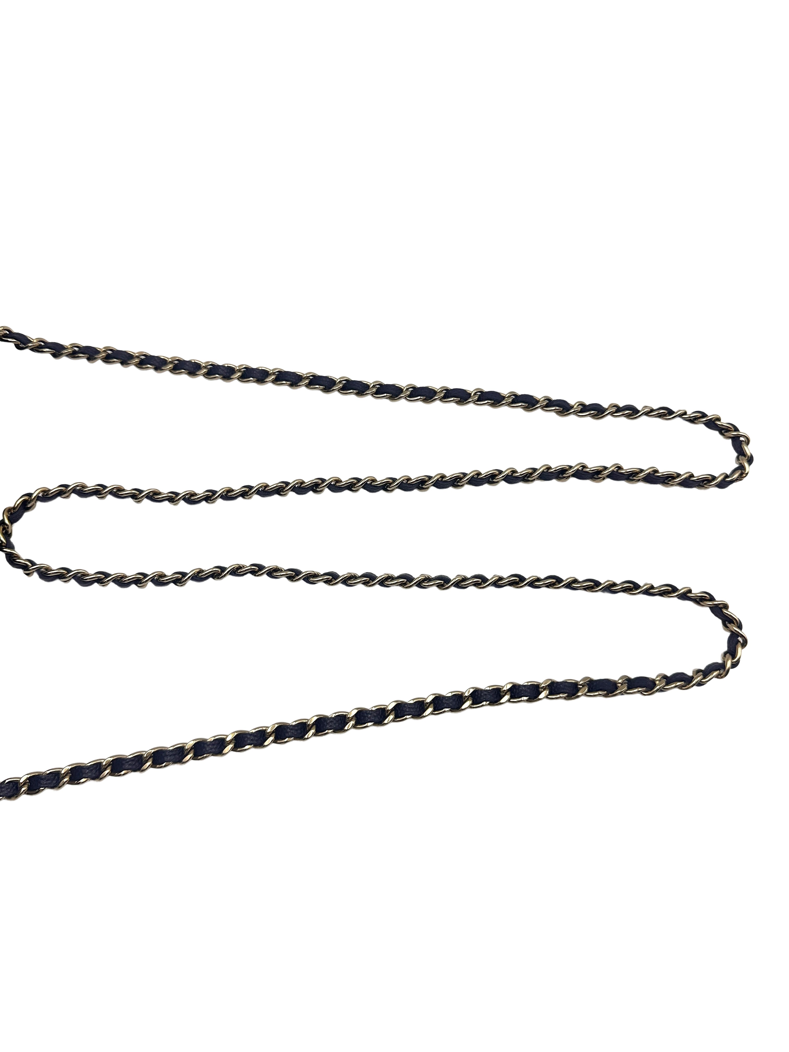 Chanel WOC Navy Blue Caviar Leather Gold Hardware(T6***JG) CC1088