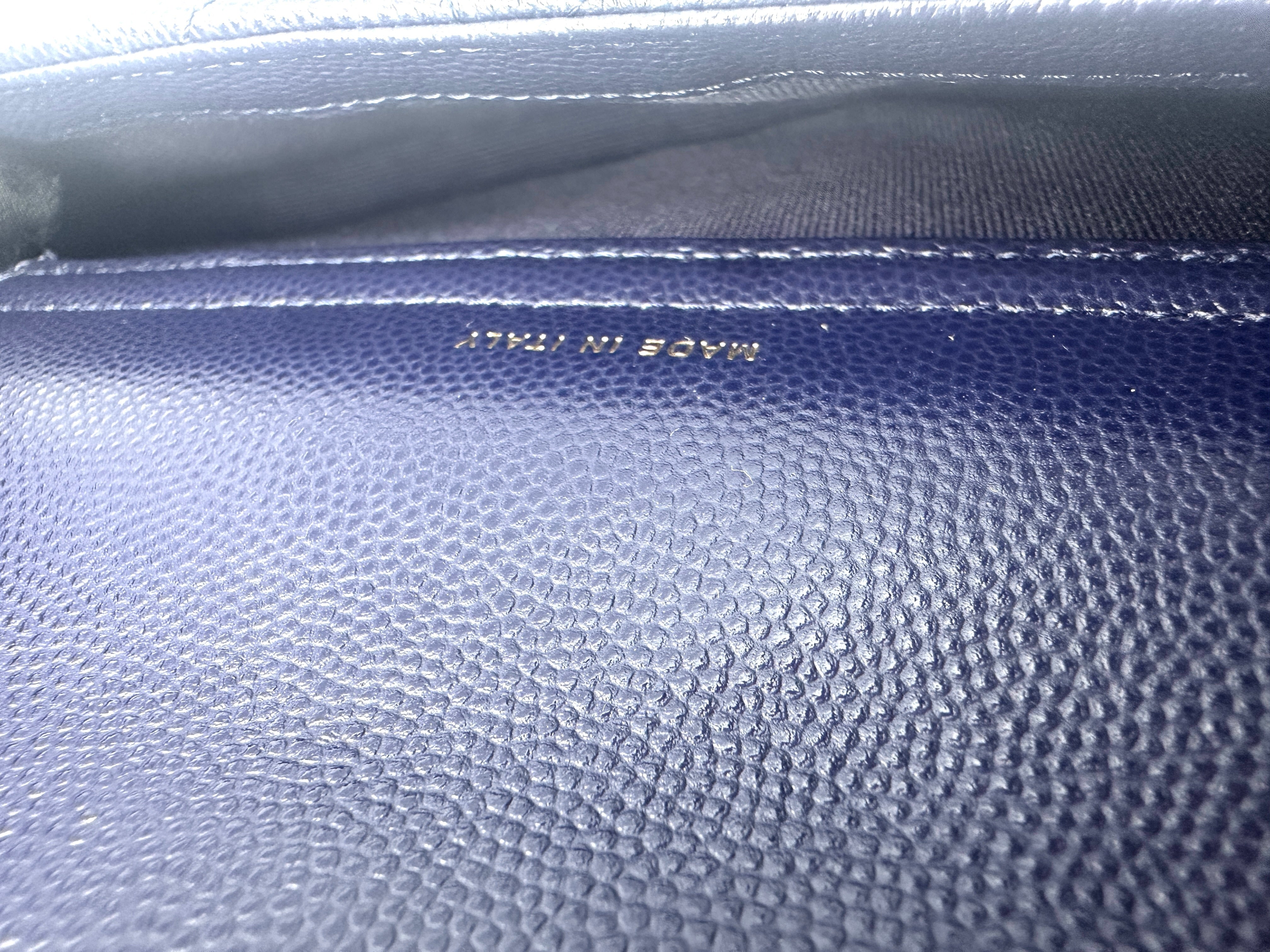 Chanel WOC Navy Blue Caviar Leather Gold Hardware(T6***JG) CC1088