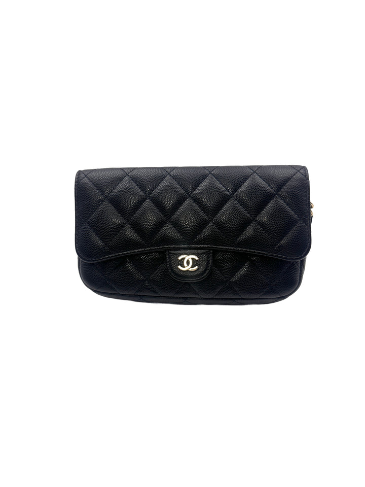 Chanel Black Quilted Caviar Leather WOC Bag(31***26) CC1089