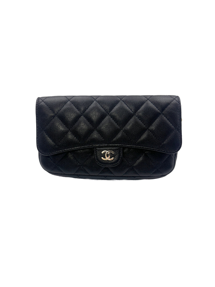Chanel Black Quilted Caviar Leather WOC Bag(31***26) CC1089