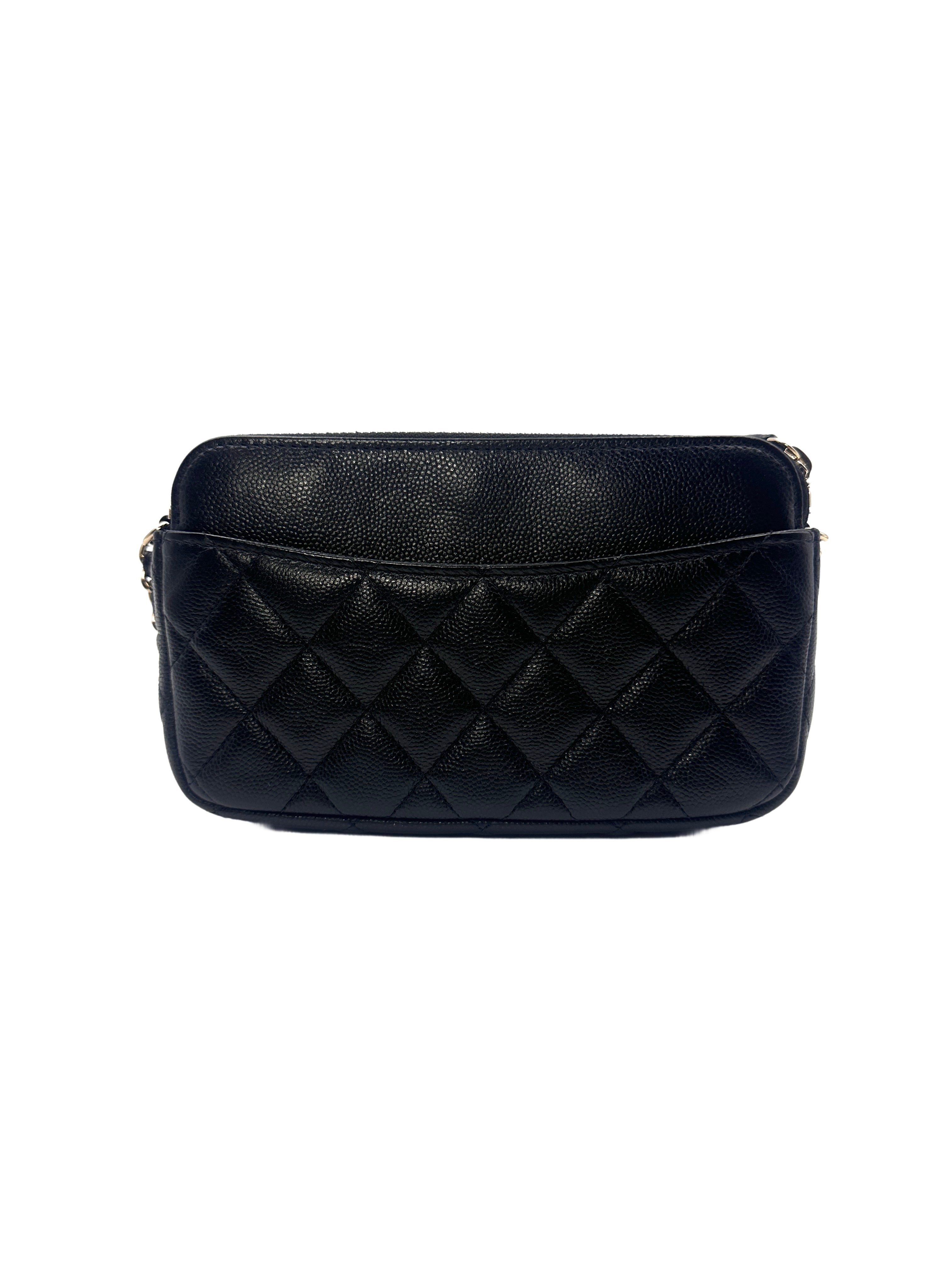 Chanel Black Quilted Caviar Leather WOC Bag(31***26) CC1089