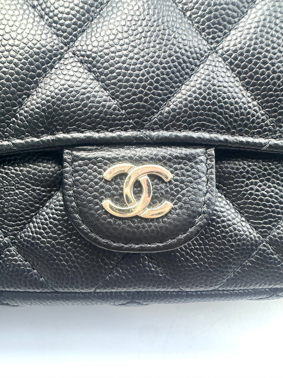 Chanel Black Quilted Caviar Leather WOC Bag(31***26) CC1089