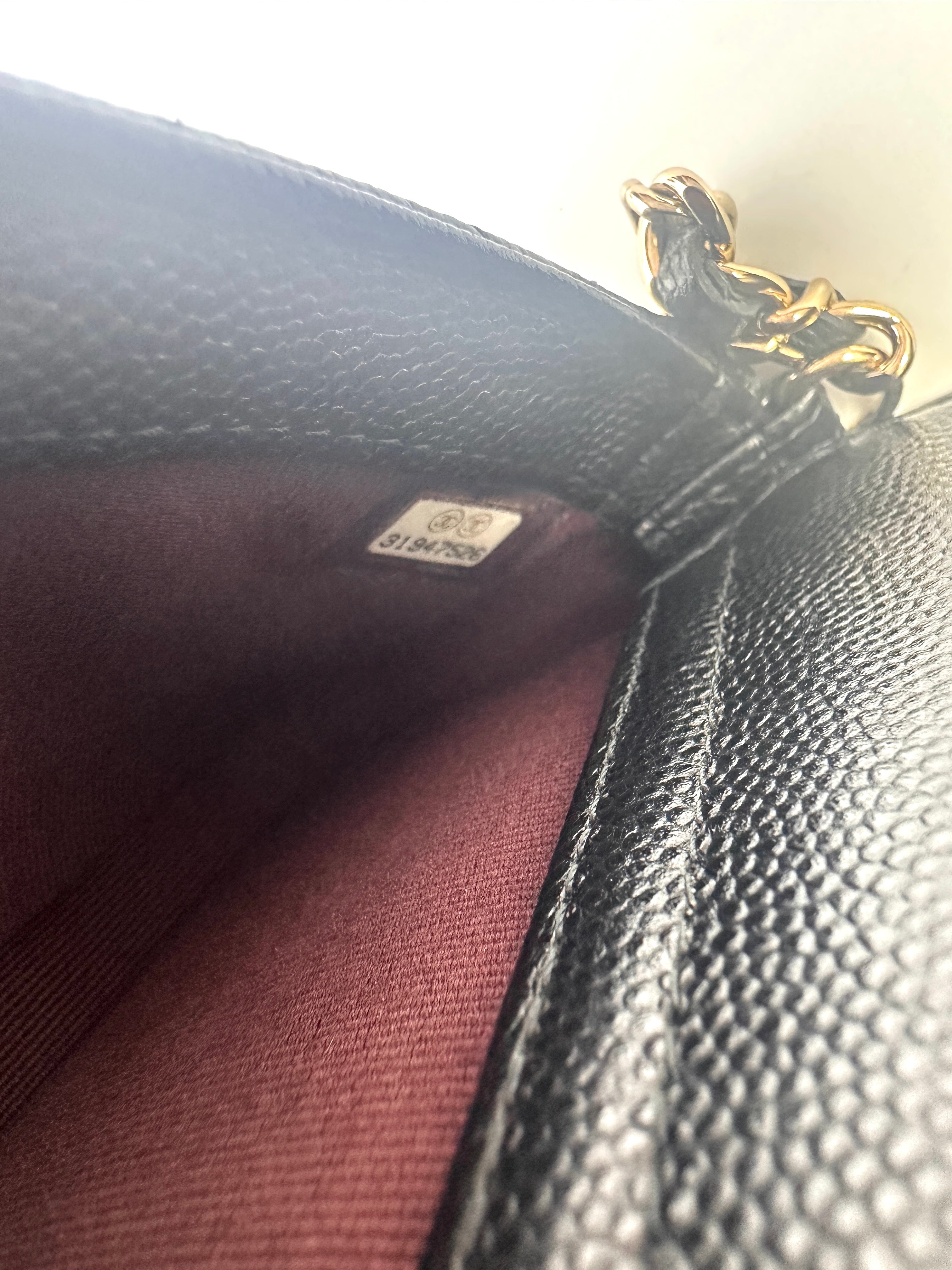 Chanel Black Quilted Caviar Leather WOC Bag(31***26) CC1089