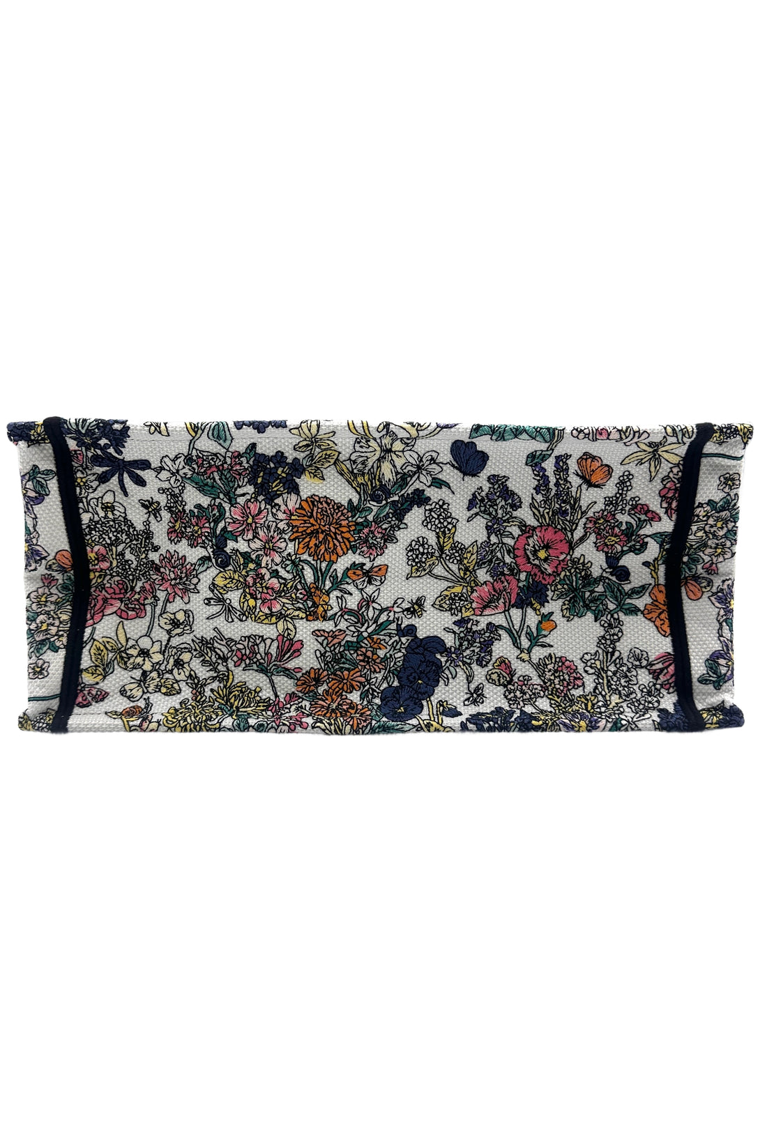Christian Dior Flowers Calendar Allover Embroidery Medium Book Tote Bag DRJ