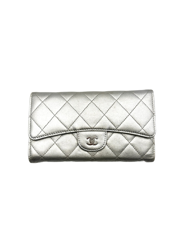 Chanel Quilted Leather Classic Long Flap Wallet(18***38) CC1097