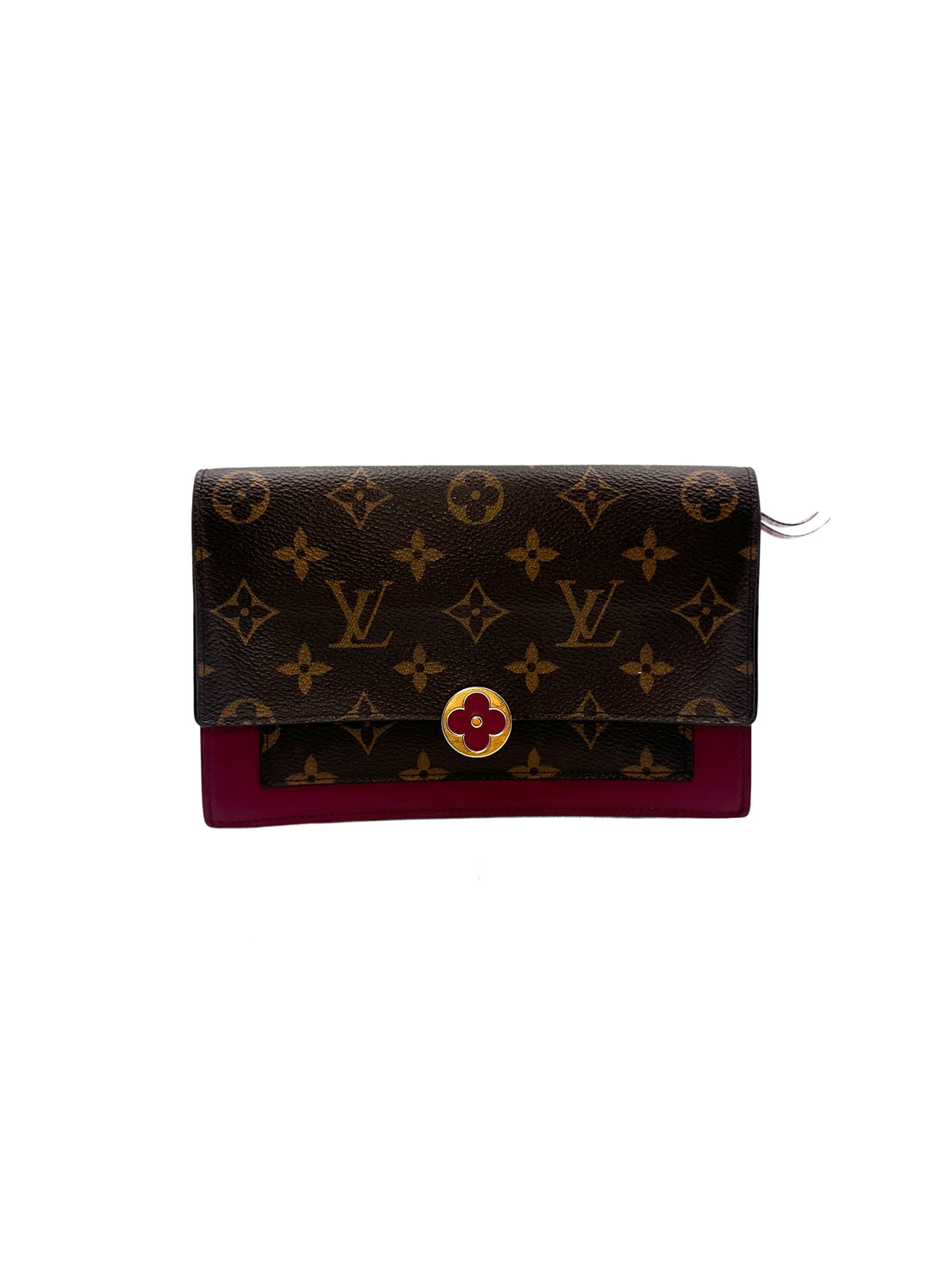 Louis Vuitton Monogram Flore Chain Wallet Bag LV1576
