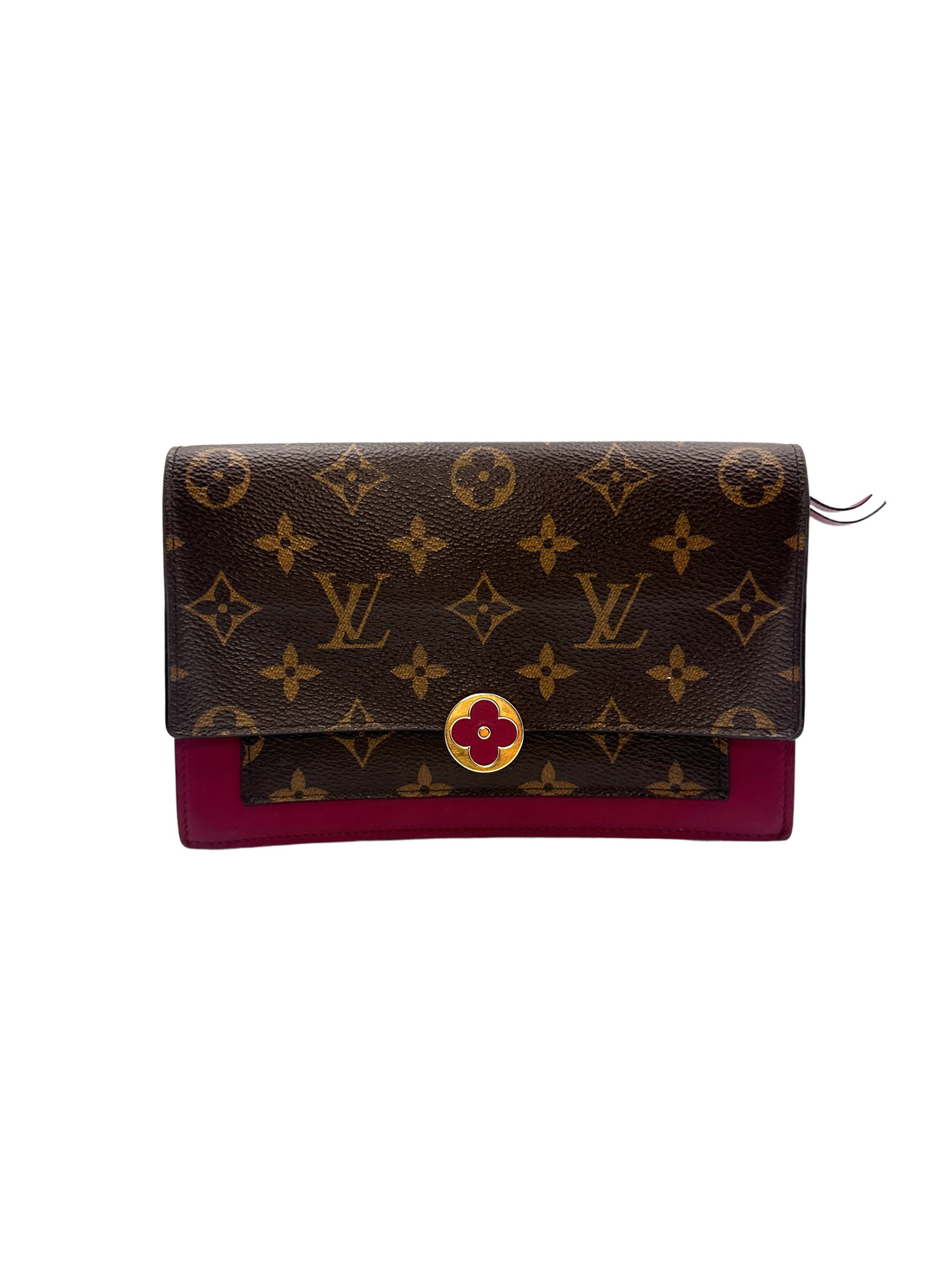 Louis Vuitton Monogram Flore Chain Wallet Bag LV1576