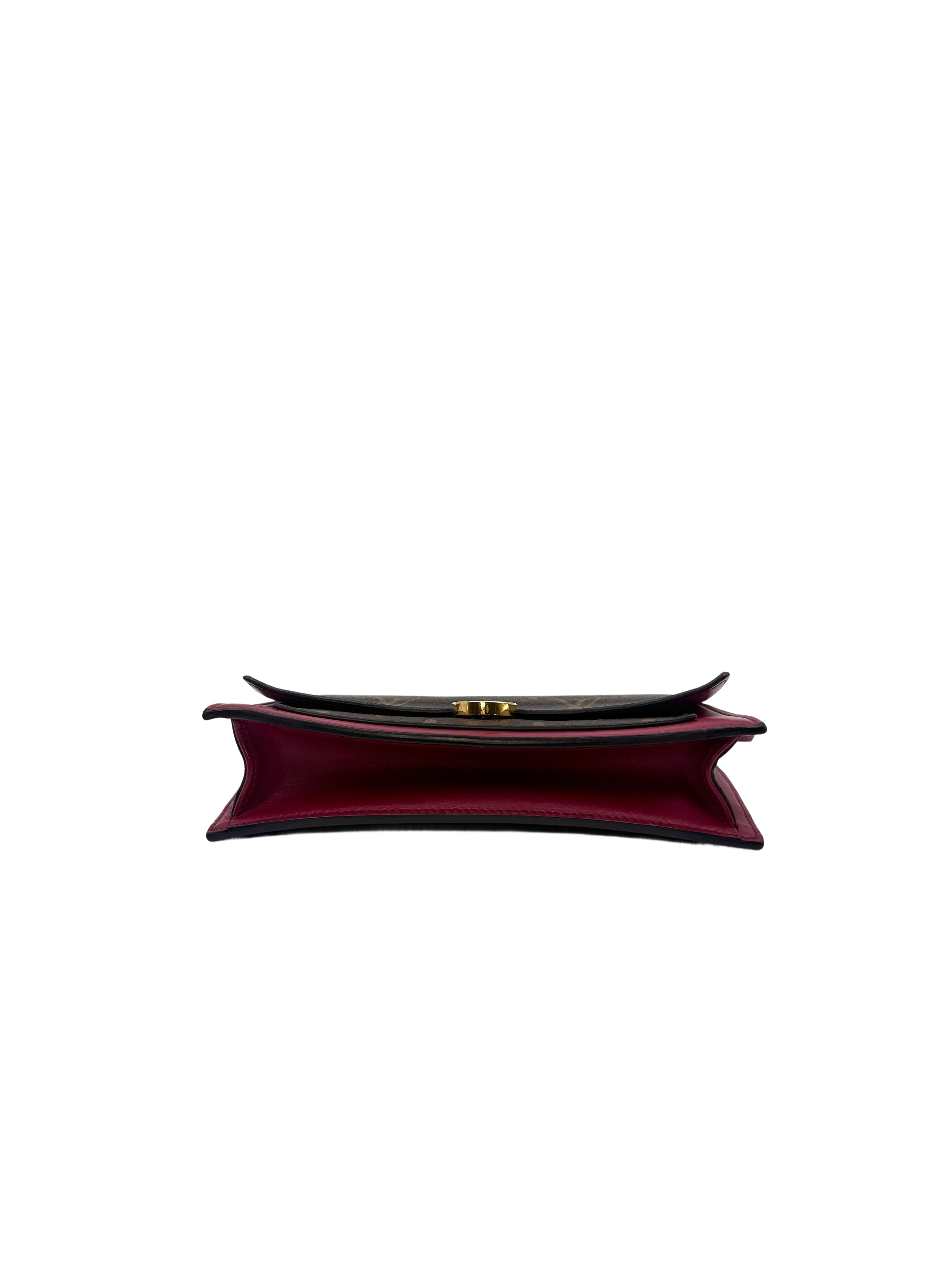 Louis Vuitton Monogram Flore Chain Wallet Bag LV1576