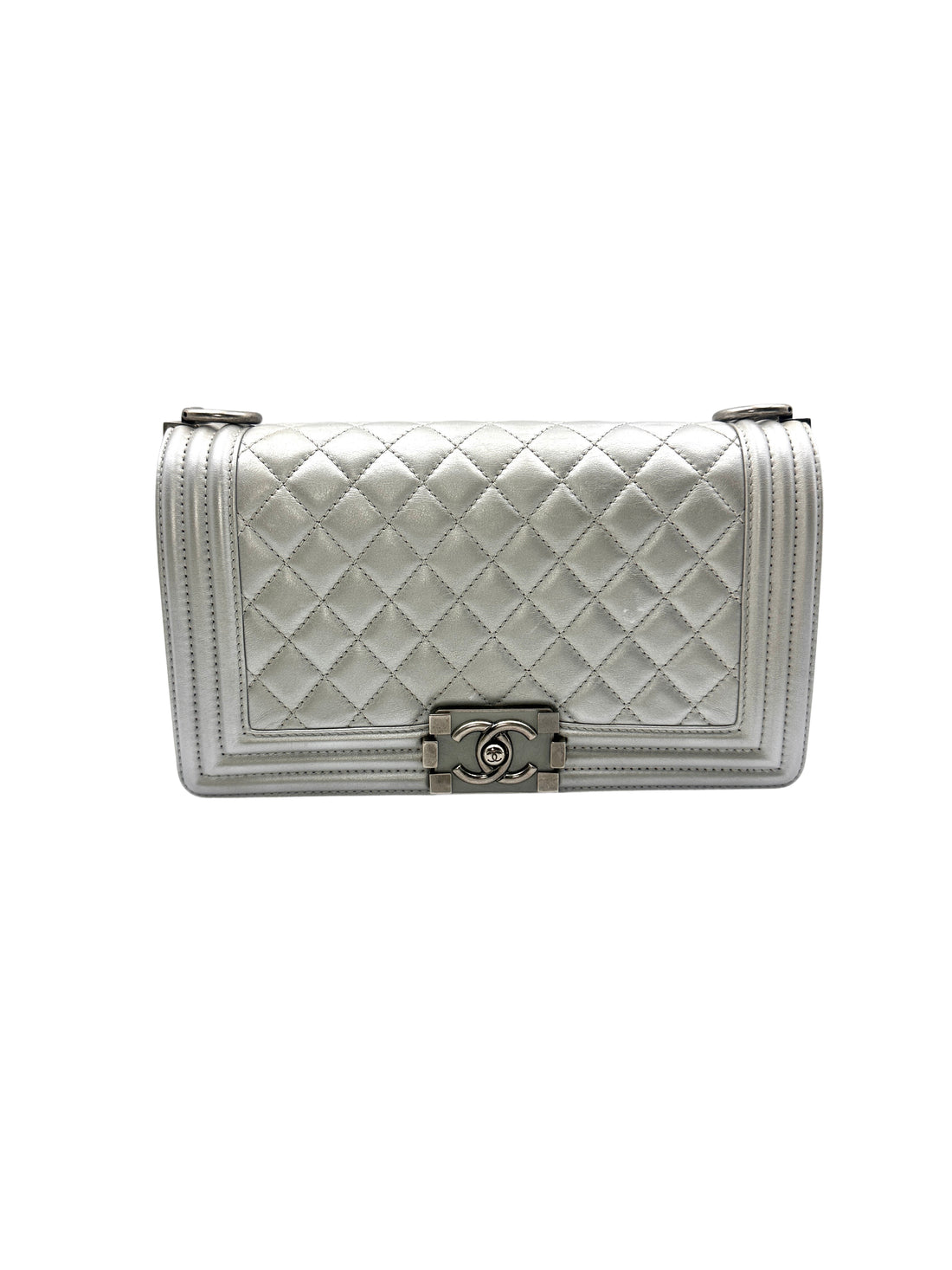 Chanel Metallic Quilled Leather Medium Boy Flap Bag(20***50) CC1093